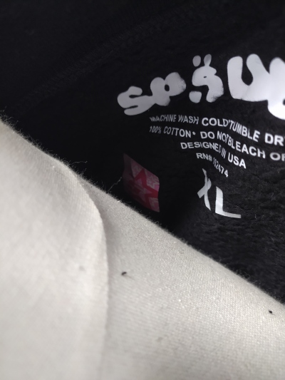Sp5der OG Rhinestone Hoodie Black 2022 YZ EG938 review Long 00