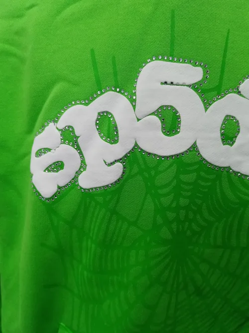 Sp5der Web Hoodie Slime Green YZ EG913 review 