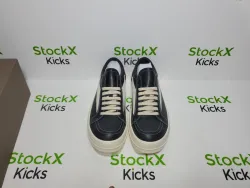 Rick Owens EDFU Vintage Sneaks Leather Black Milk White RP01C5888LPOLVS-911 review stockxkicks 03