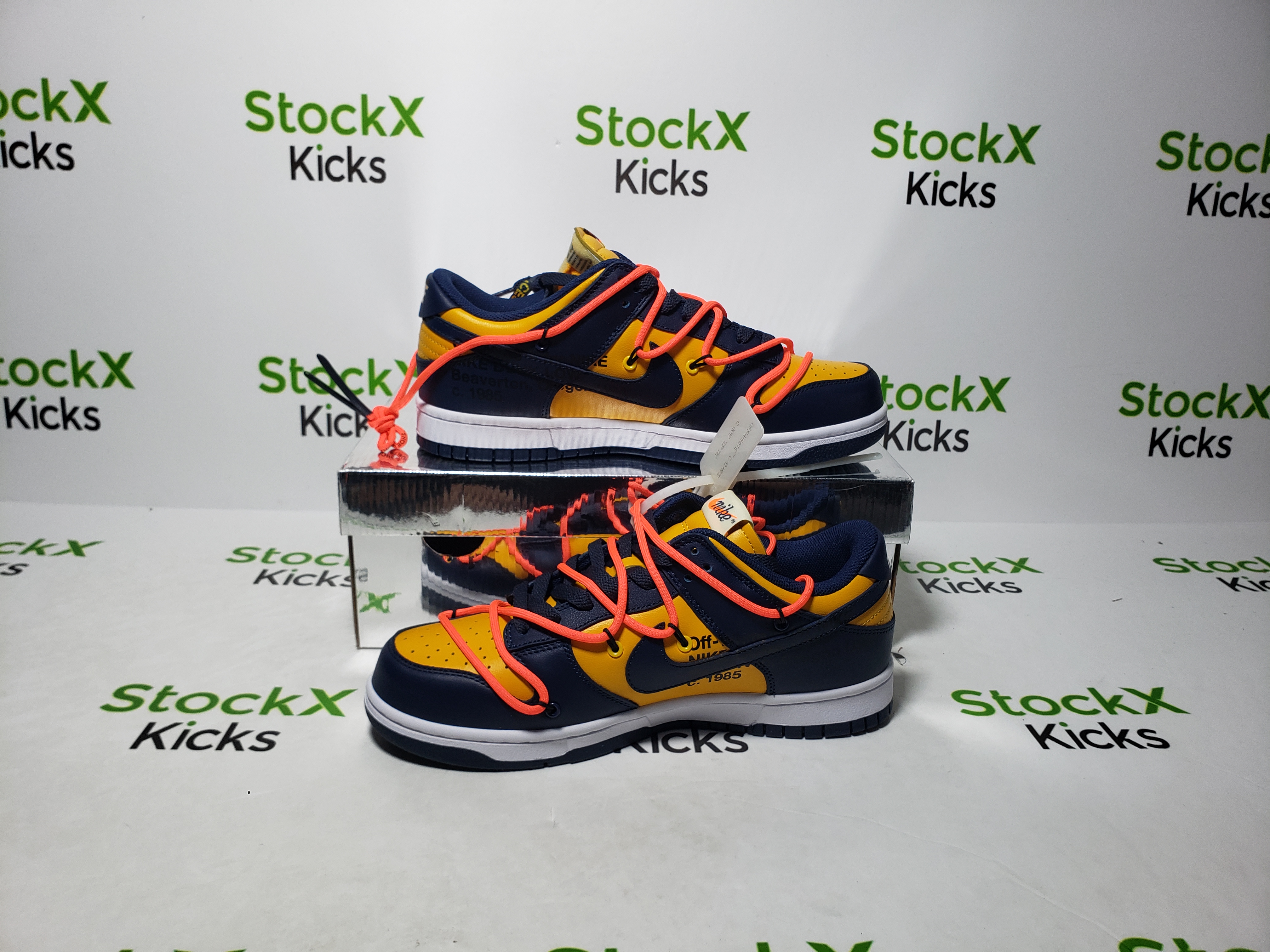 LJR Batch Nike Dunk Low Off-White University Gold Midnight Navy CT0856-700 review Kystal 01