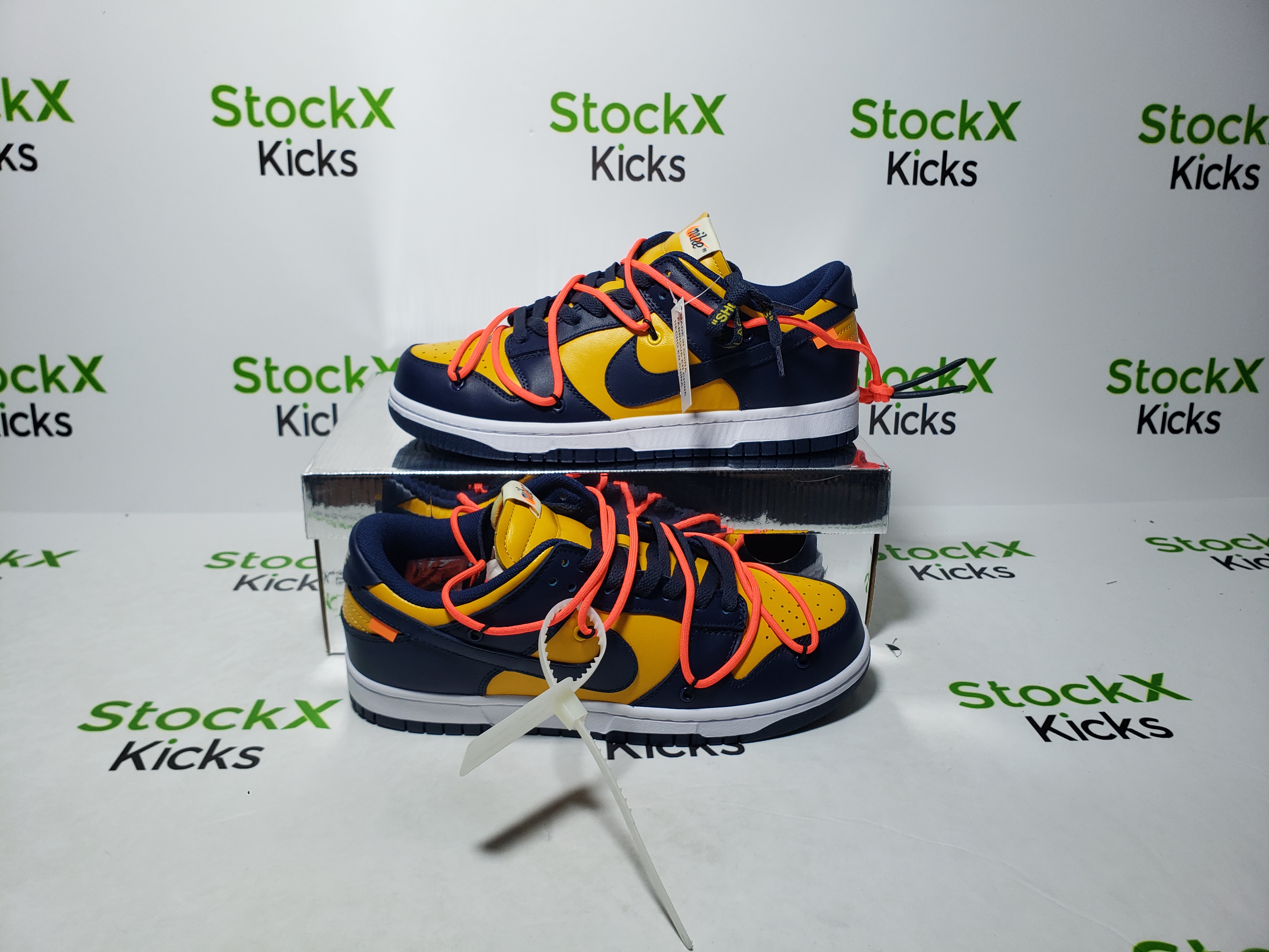 LJR Batch Nike Dunk Low Off-White University Gold Midnight Navy CT0856-700 review Kystal 05