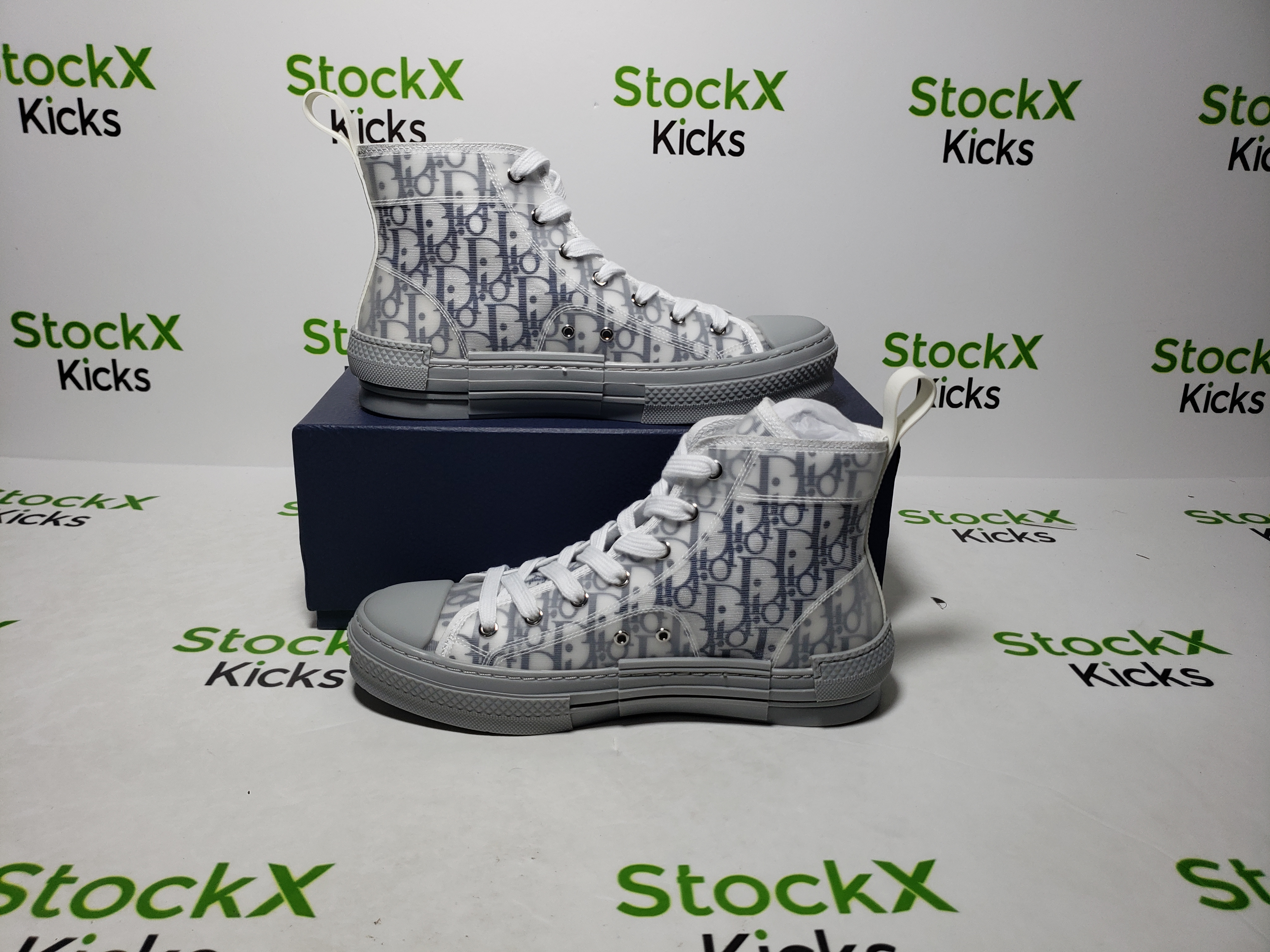 Dior B23 HT Oblique Transparency High White Blue Gray 3SN272ZIR 16536 review Jiezou 00