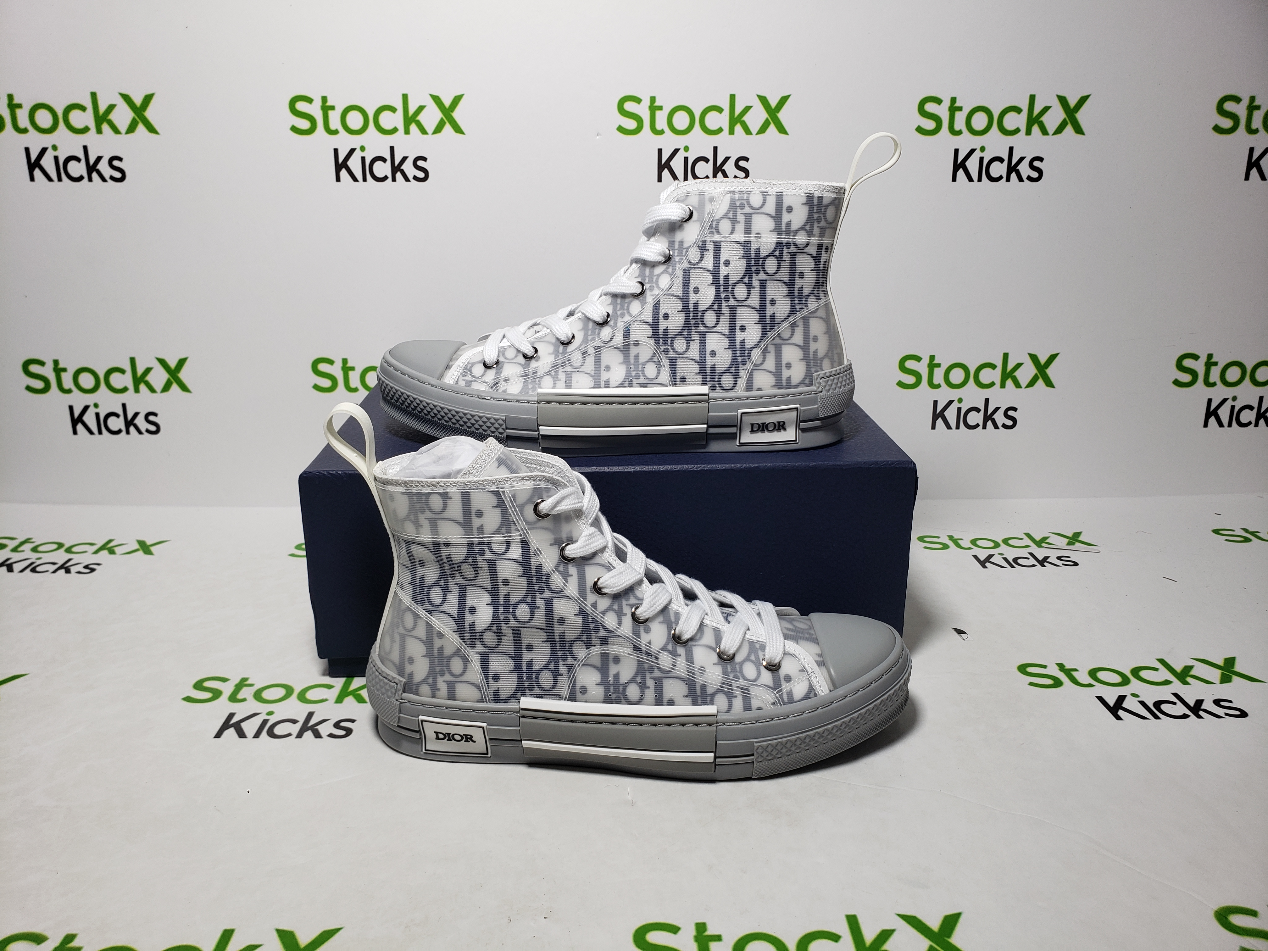 Dior B23 HT Oblique Transparency High White Blue Gray 3SN272ZIR 16536 review Jiezou 03