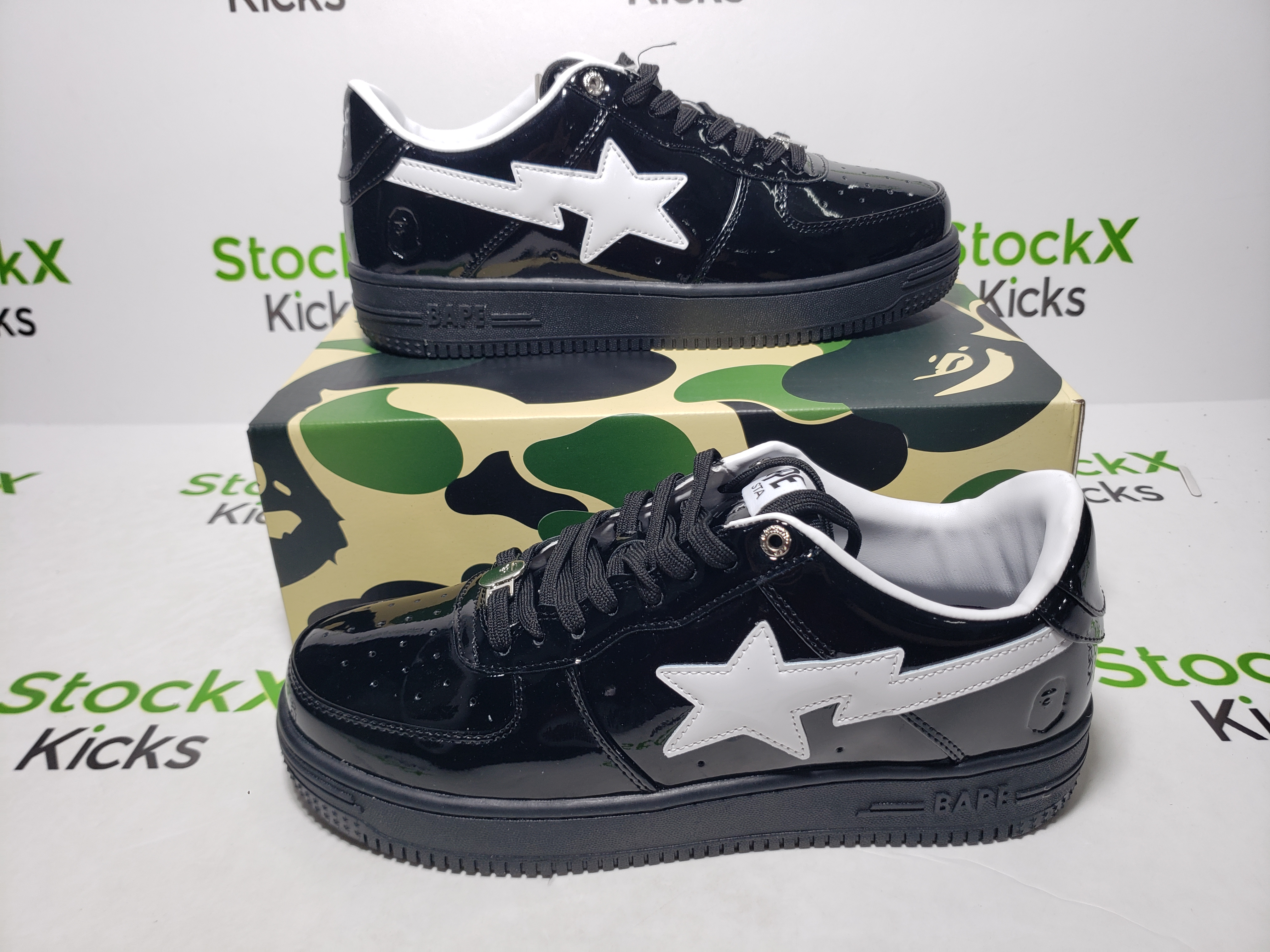 A Bathing Ape Bape Sta #2 Black Patent 0ZXSHW 291 302M review Victor 03