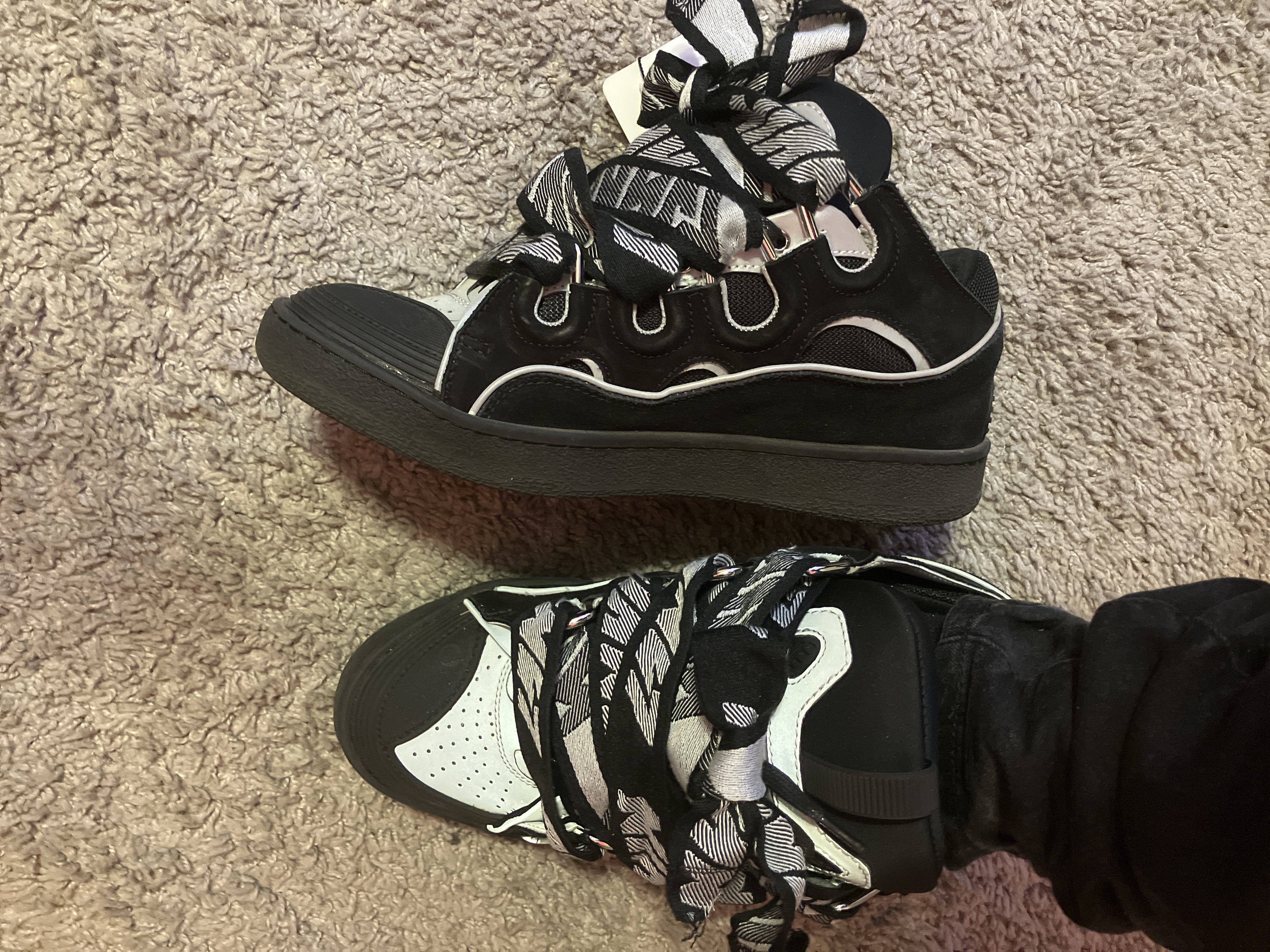 【Top PK God Batch】Lanvin Curb Sneaker Black Grey FM-SKRK11-REFL-P2210 review luvutr3ntt_ 00