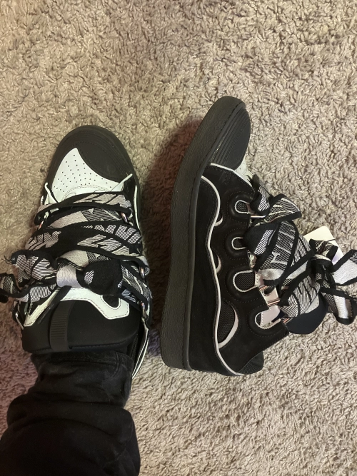 【Top PK God Batch】Lanvin Curb Sneaker Black Grey FM-SKRK11-REFL-P2210 review 