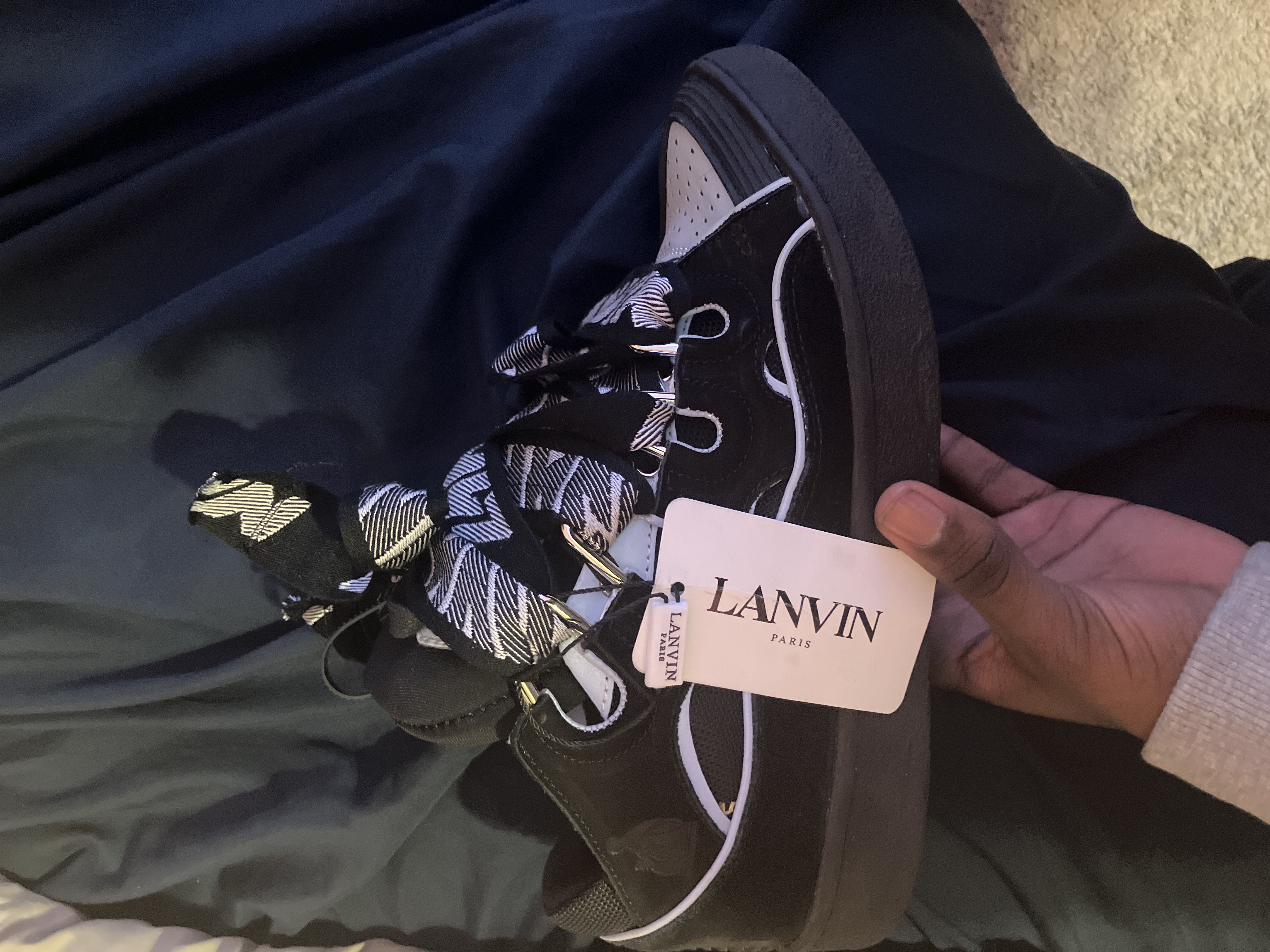 【Top PK God Batch】Lanvin Curb Sneaker Black Grey FM-SKRK11-REFL-P2210 review luvutr3ntt_ 02