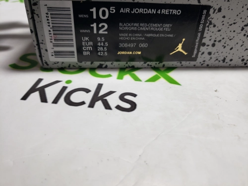 PK God Batch Air Jordan 4 Retro Bred 308497-060 review 