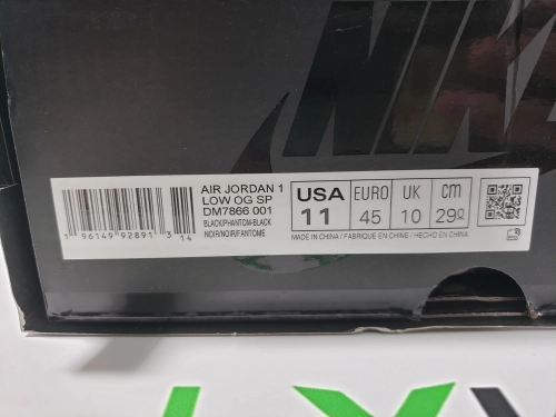 【Top PK God Batch】PK God Batch Air Jordan 1 Retro Low OG SP Travis Scott Black Phantom DM7866-001 review 