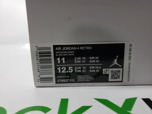 Special offer Batch Air Jordan 4 Retro Metallic Green CT8527-113 review 