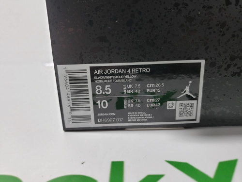 PK God Batch Air Jordan 4 Retro Thunder DH6927-017 review 
