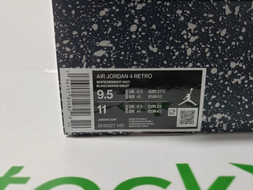 PK God Batch  Air Jordan 4 Retro White Midnight Navy DH6927-140 review 