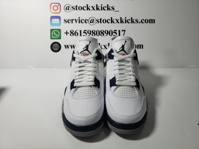 PK God Batch  Air Jordan 4 Retro White Midnight Navy DH6927-140 review STOCKXKICKS  02