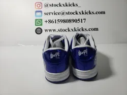 A Bathing Ape Bape Sta Low Blue and White Mirror Finish 1170-191-022 review STOCKXKICKS 02