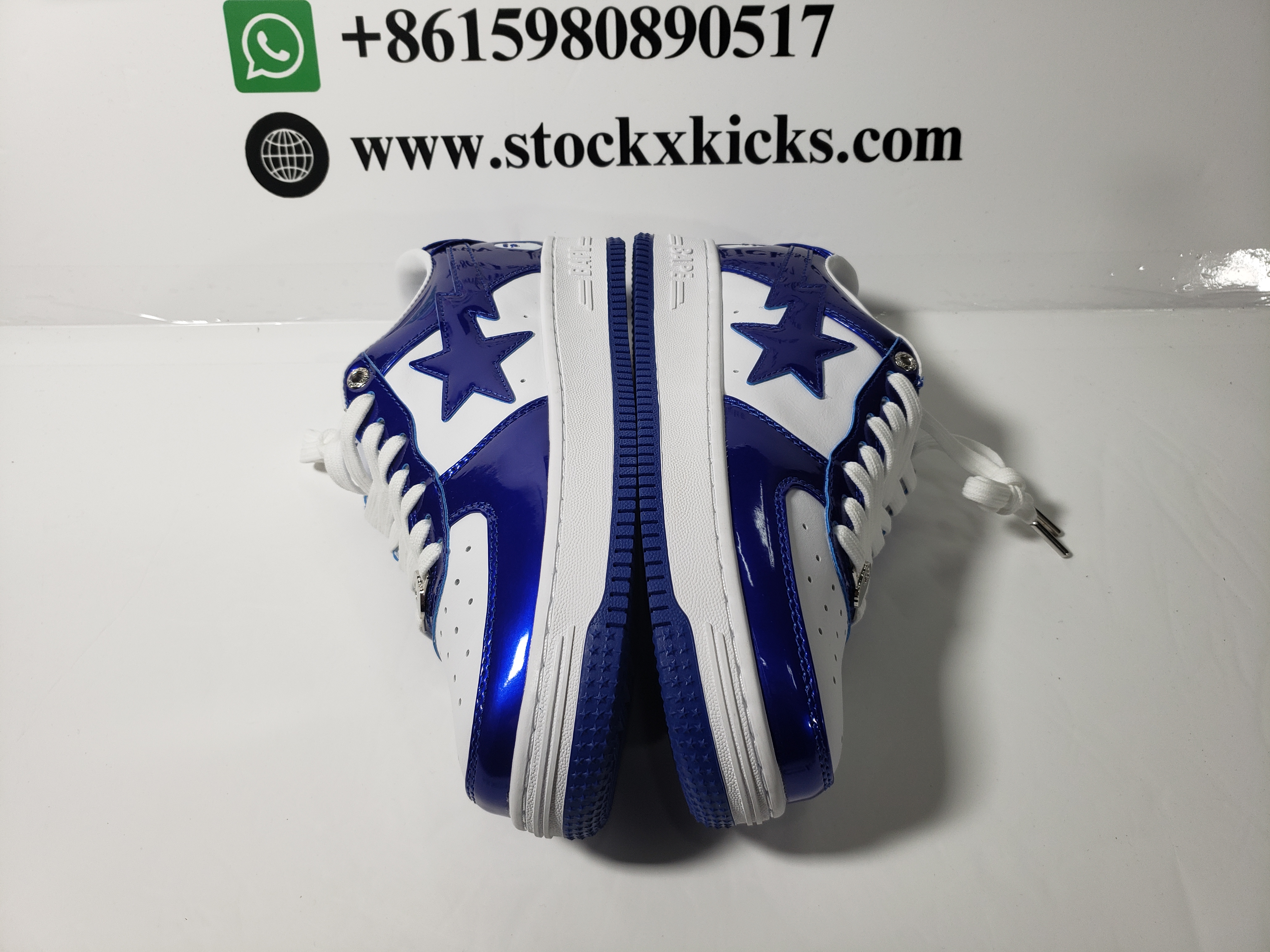 A Bathing Ape Bape Sta Low Blue and White Mirror Finish 1170-191-022 review STOCKXKICKS 04