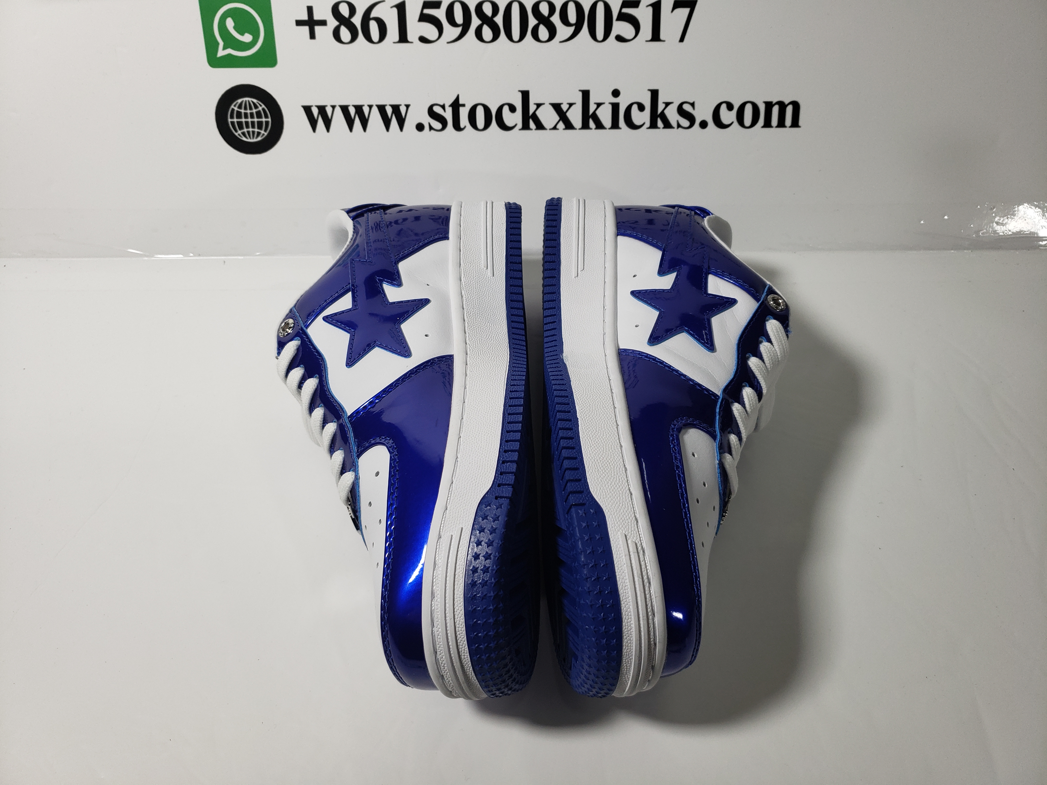 A Bathing Ape Bape Sta Low Blue and White Mirror Finish 1170-191-022 review STOCKXKICKS 03