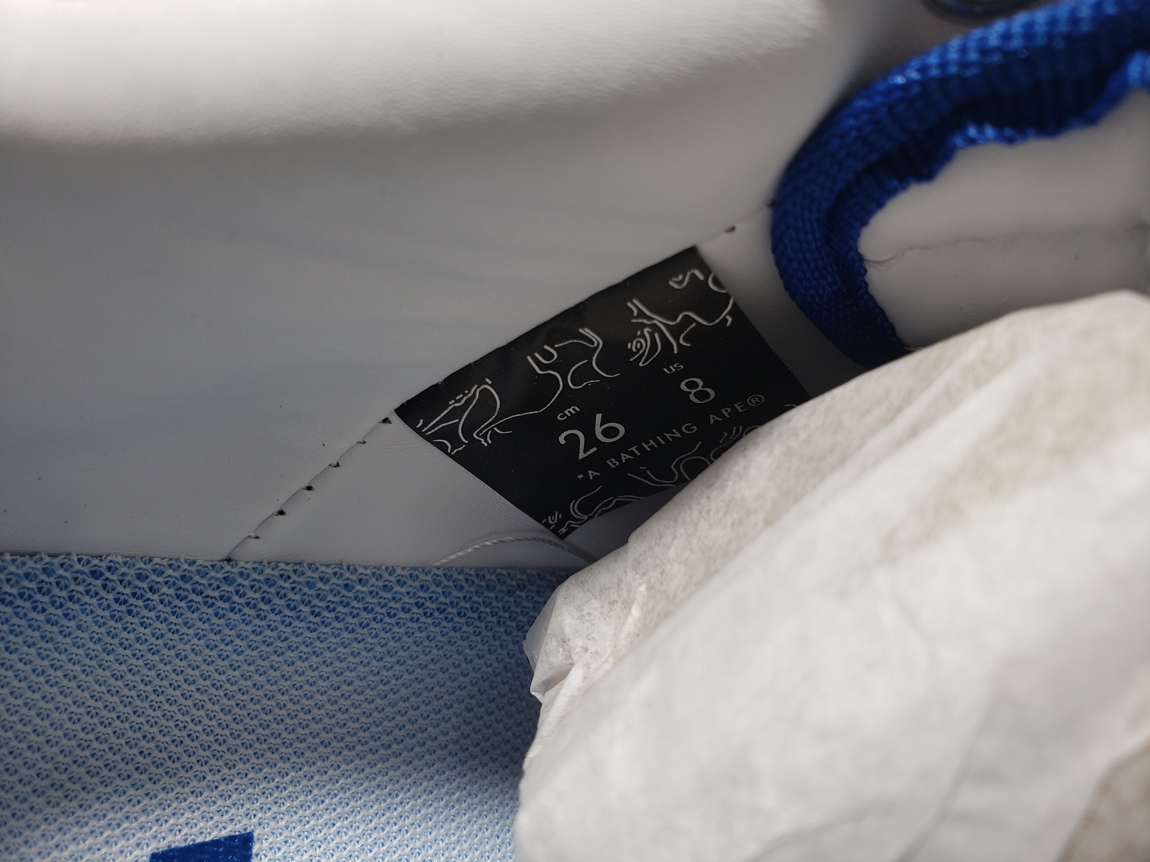 A Bathing Ape Bape Sta Low Blue and White Mirror Finish 1170-191-022 review STOCKXKICKS 06