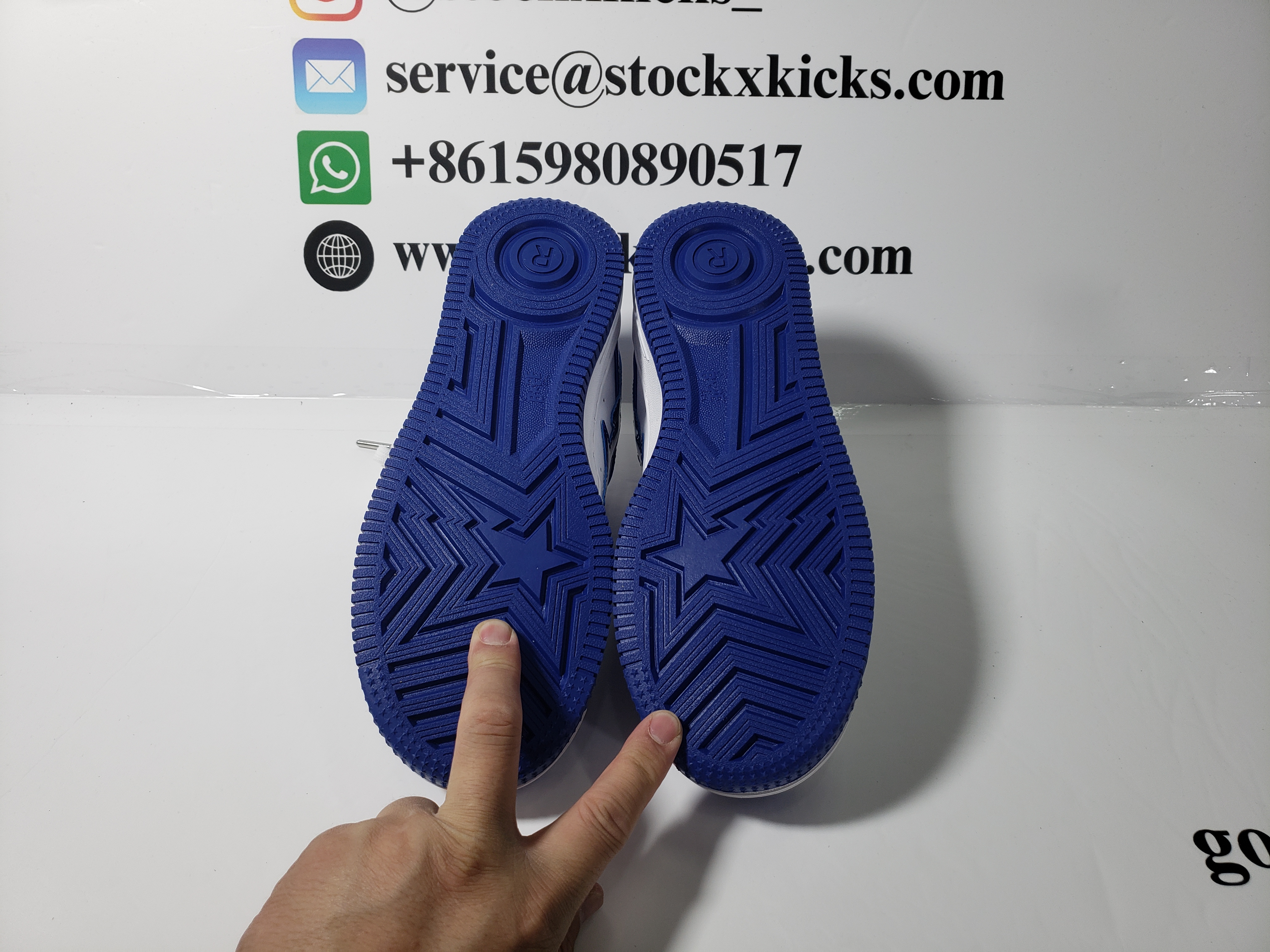 A Bathing Ape Bape Sta Low Blue and White Mirror Finish 1170-191-022 review STOCKXKICKS 05