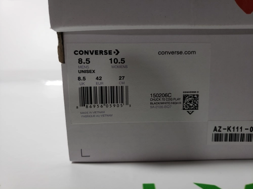 CDG Play x Converse Chuck Taylor All Star 70 OX 150206C review 