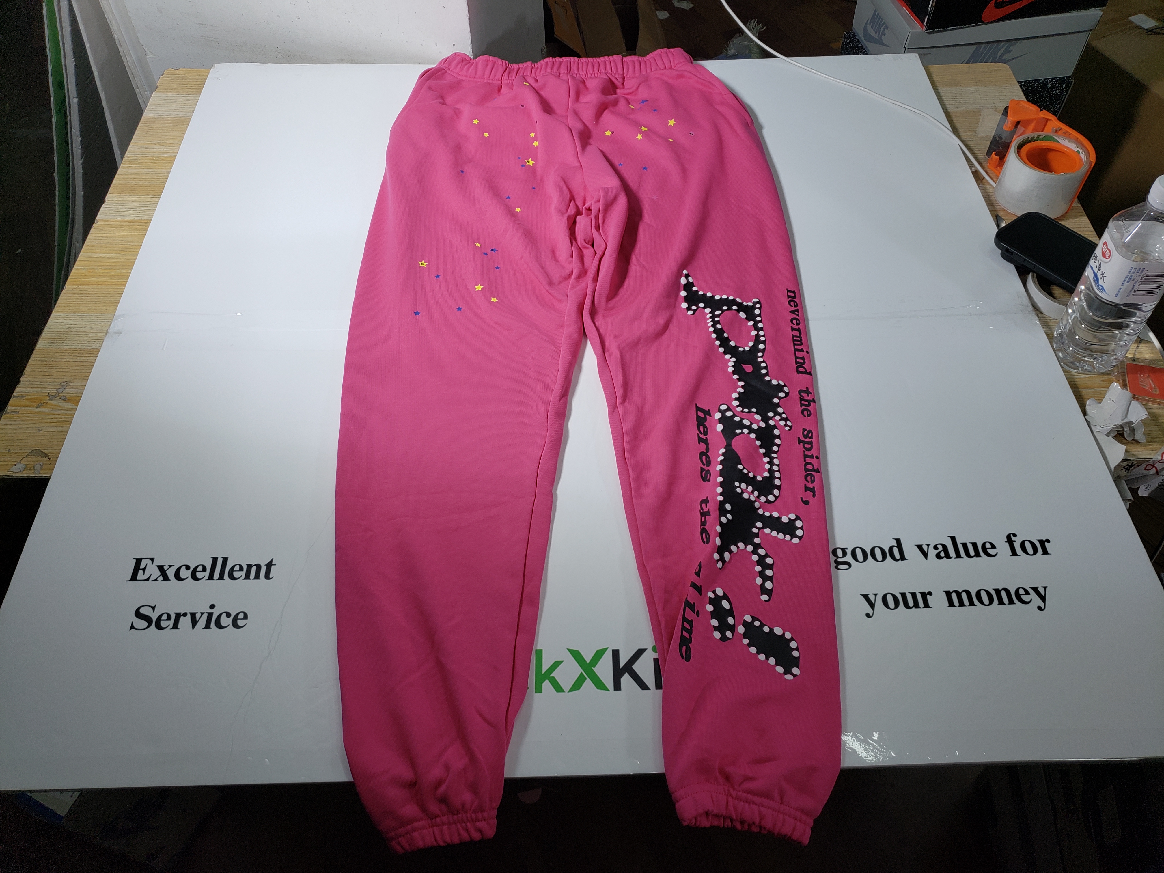 Sp5der pink tracksuit suit review STOCKXKICKS 04