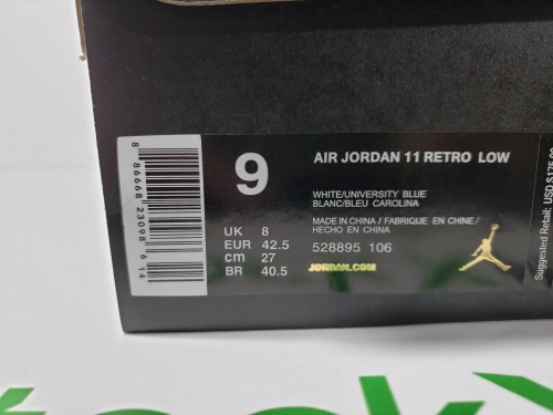 PK God Batch Air Jordan 11 Retro Low University Blue 528895-106 review 