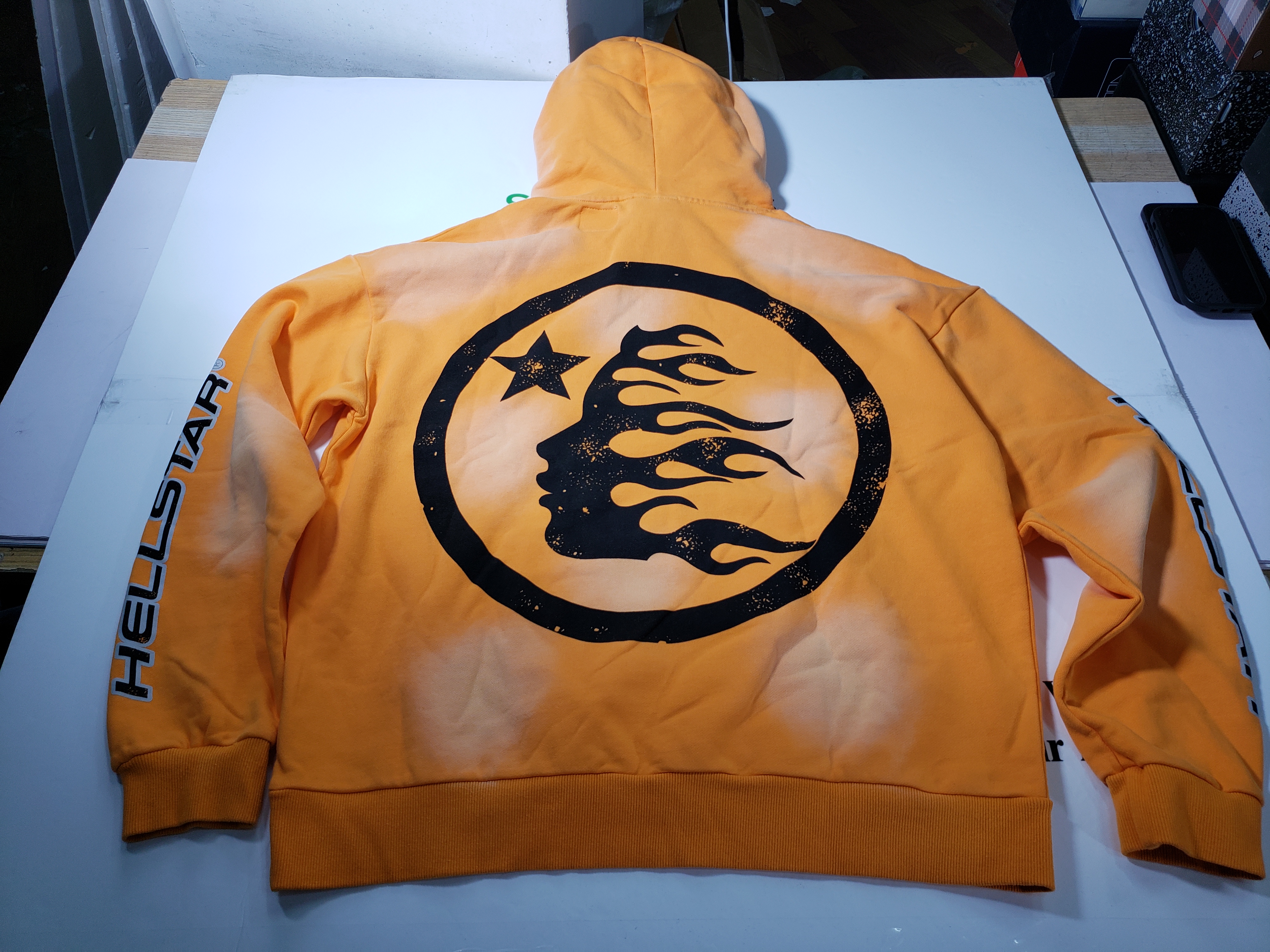 Hellstar Fire Orange Hoodie Orange Dye review STOCKXKICKS 02