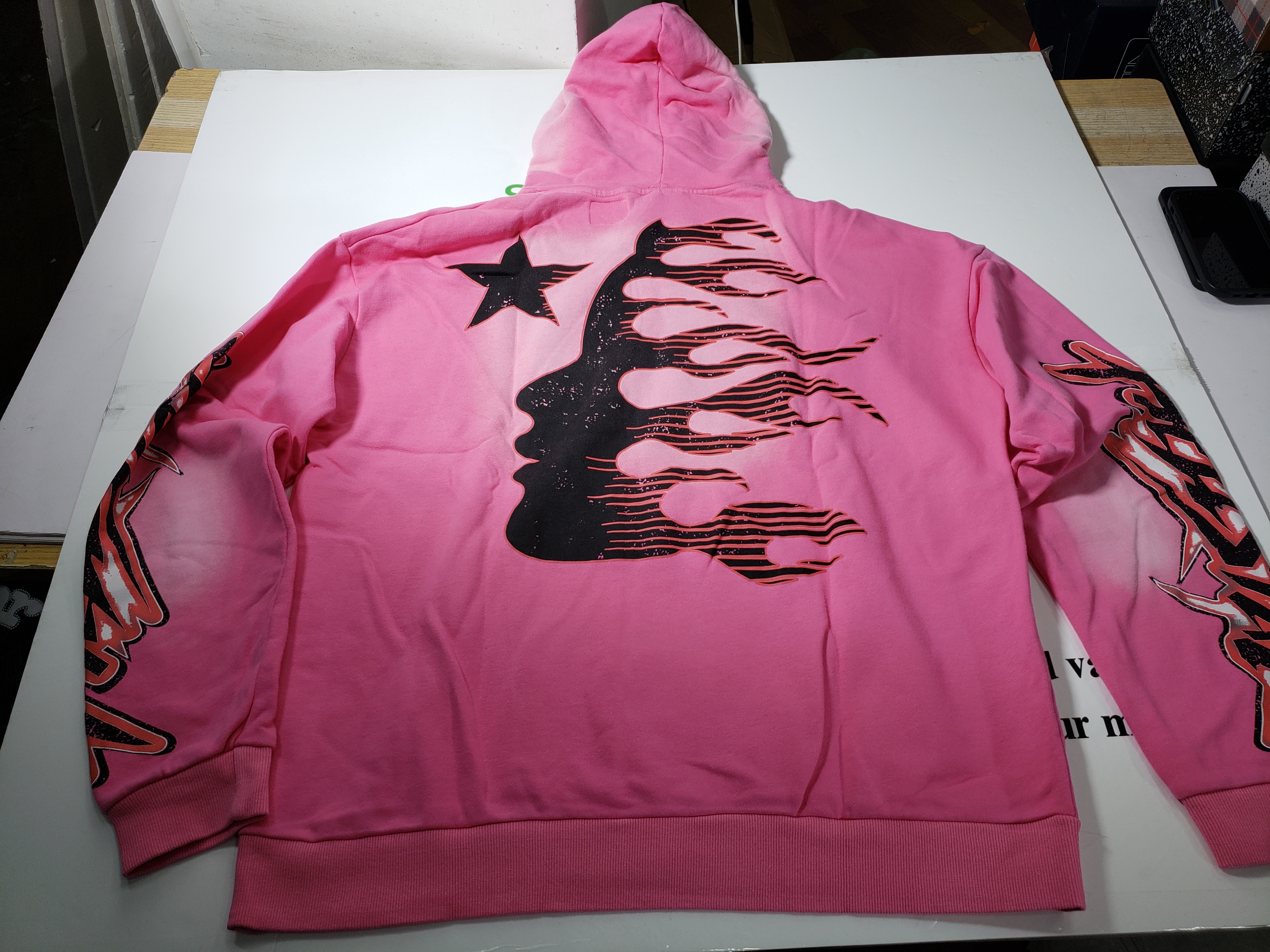 Hellstar Brainwashed Without Brain Hoodie Pink review STOCKXKICKS customer order QC photos, for referenc 02