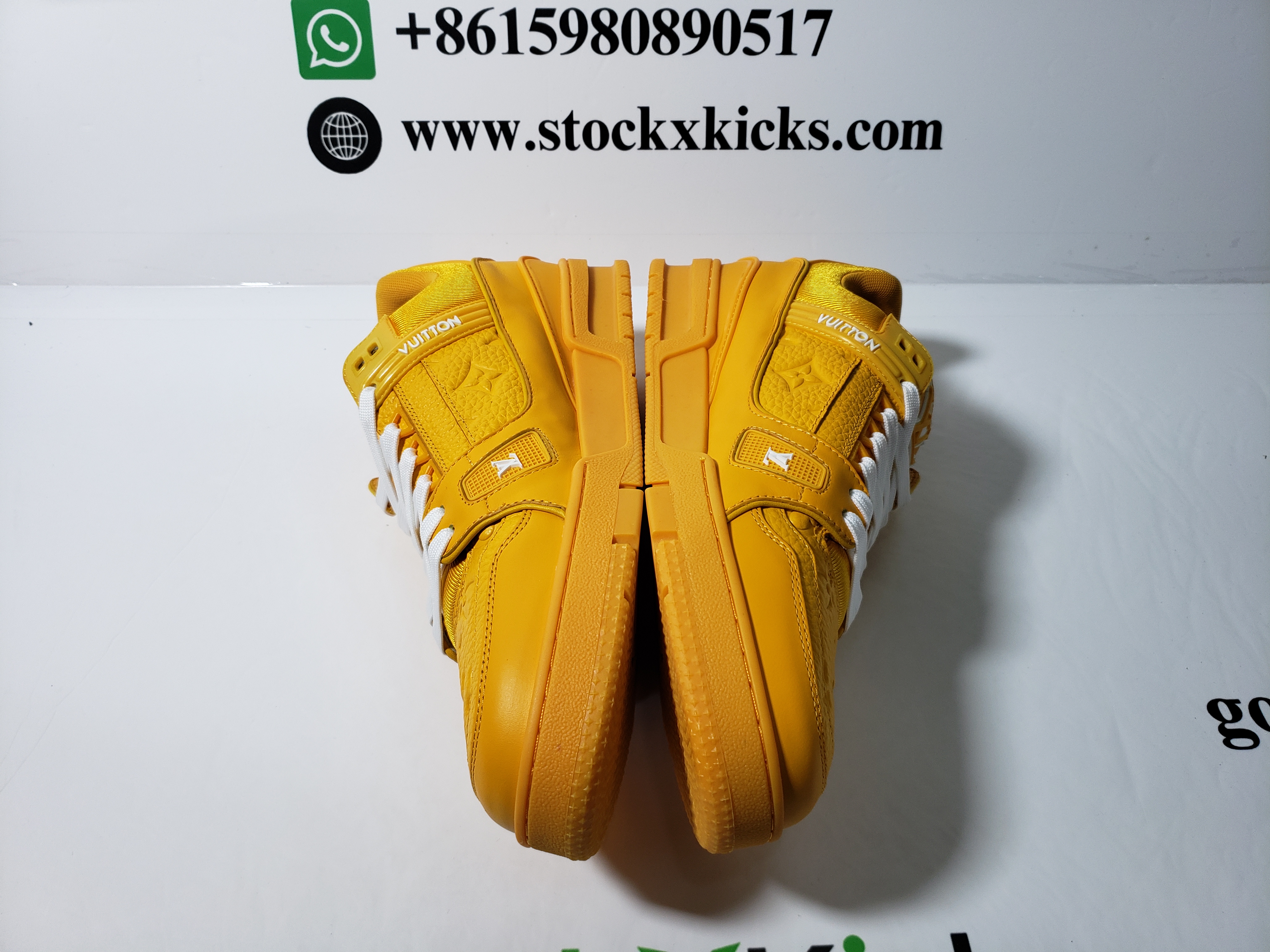 Louis Vuitton Trainer Yellow Embossed Monogram 1AARG0 review STOCKXKICKS 02