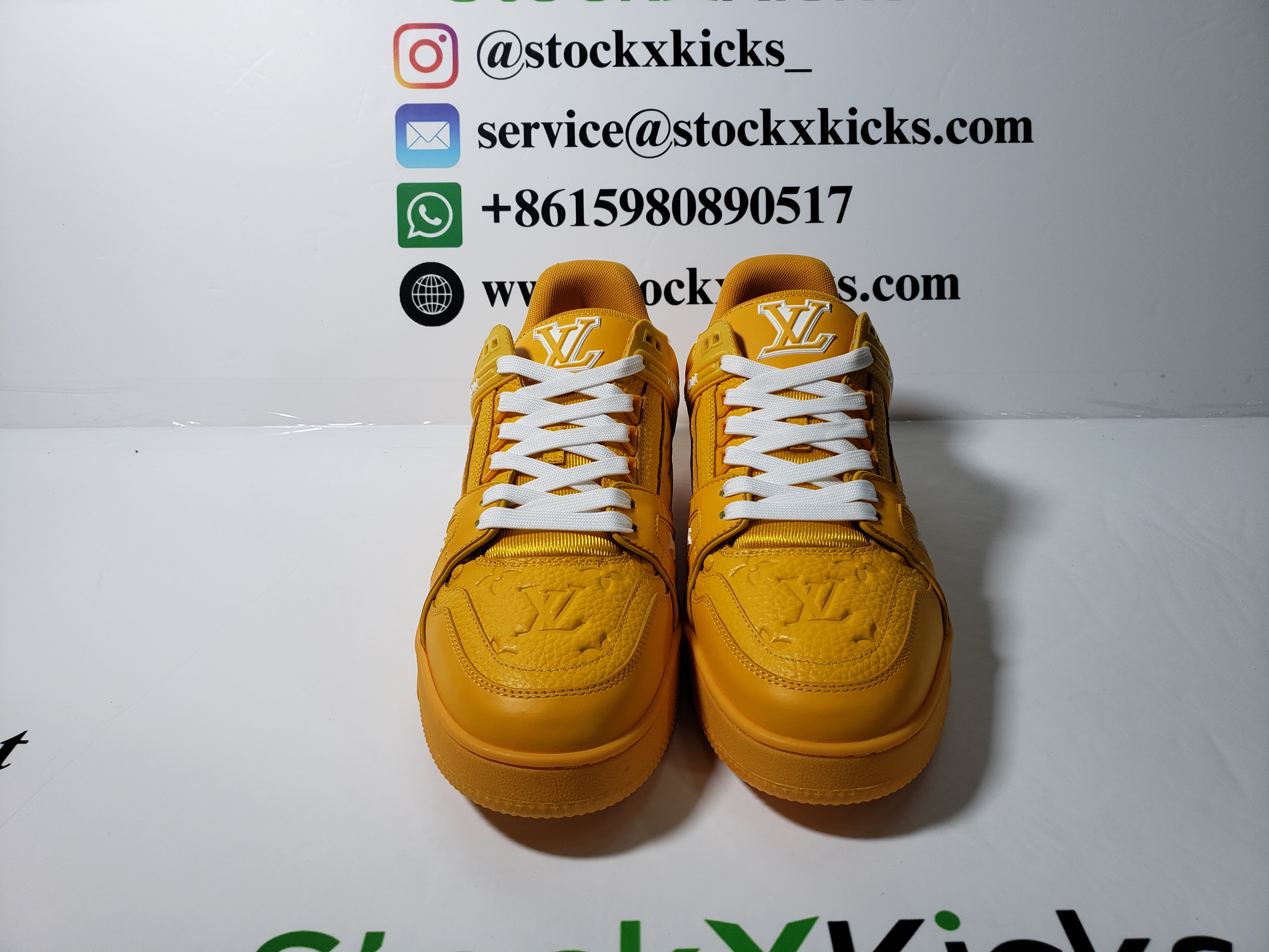 Louis Vuitton Trainer Yellow Embossed Monogram 1AARG0 review STOCKXKICKS 01