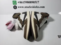 PK God Batch Travis Scott x Air Jordan 1 High OG TS SP CD4487-100 review STOCKXKICKS 05