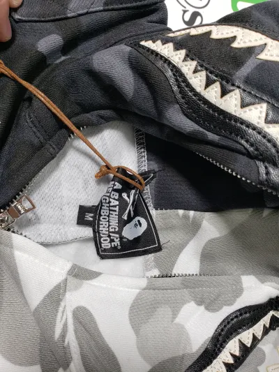 BAPE skull dark black and white color matching Hoodie review STOCKXKICKS 01