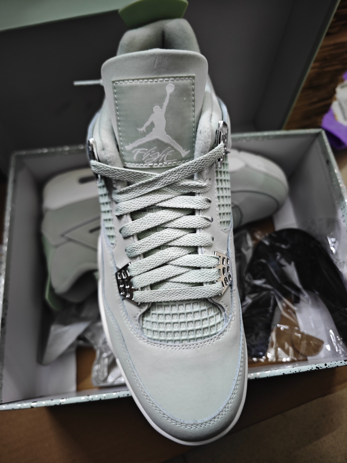 PK God Batch Air Jordan 4 Retro 'Seafoam Sail' HV0823-003 review Alexandar White 02