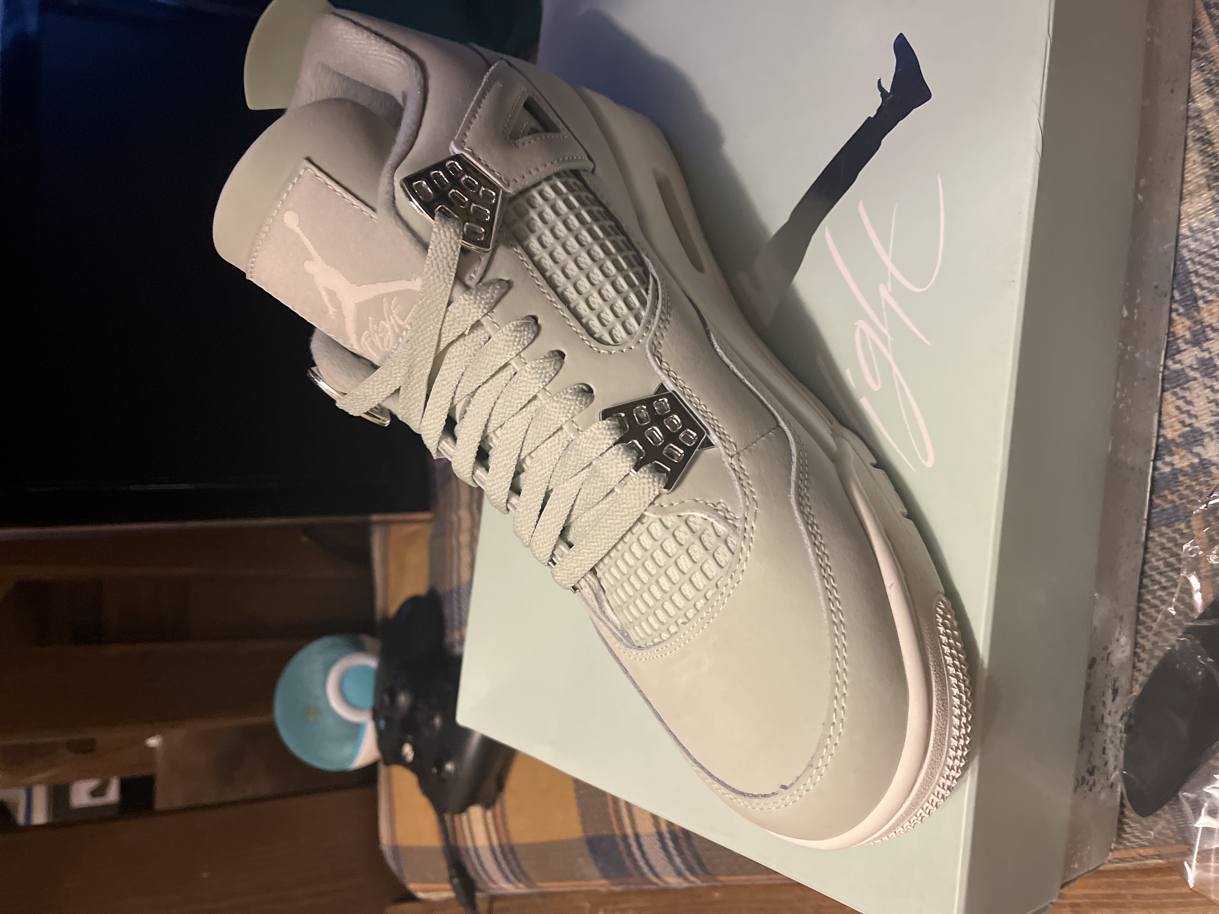 PK God Batch Air Jordan 4 Retro 'Seafoam Sail' HV0823-003 review Alexandar White 00