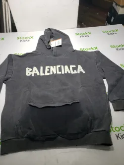 Balenciaga Tape Type Ripped Pocket Hoodie Oversized Black/Blue/Black Blue YZ 0400018953488 review Jack 04