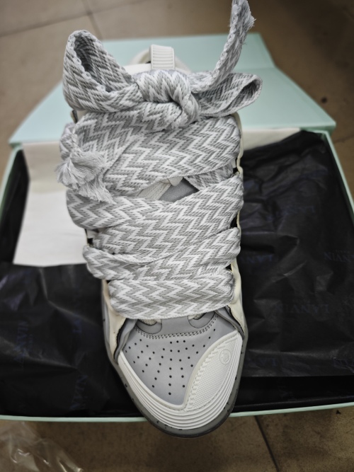 Lanvin Curb Sneaker White Grey Pale FW SKDK02 DOTS P23 review 