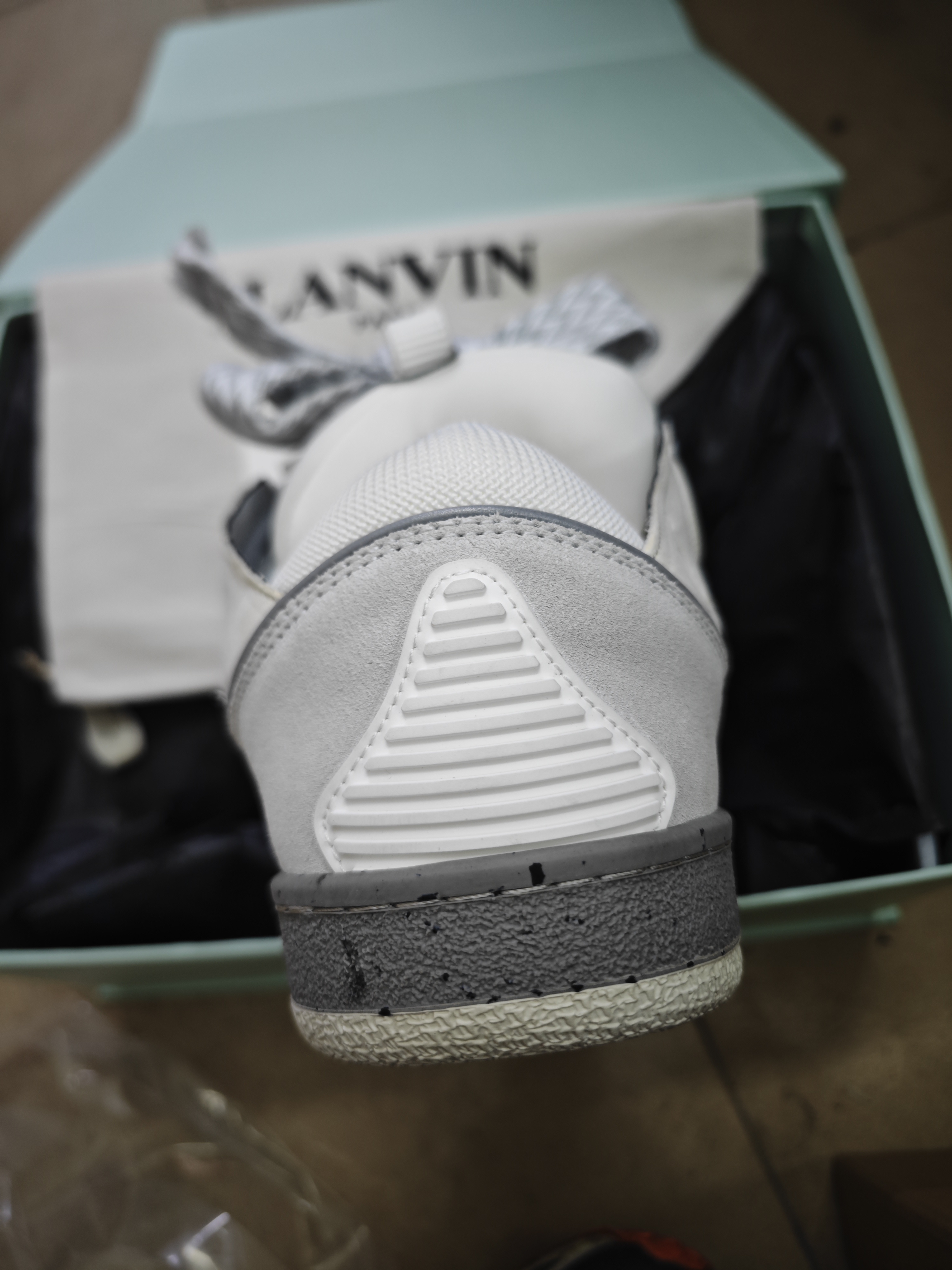 Lanvin Curb Sneaker White Grey Pale FW SKDK02 DOTS P23 review Idop 01