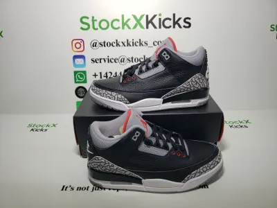 PK God Batch Air Jordan 3 Retro Black Cement (2018) 854262-001 review stockxkicks 02