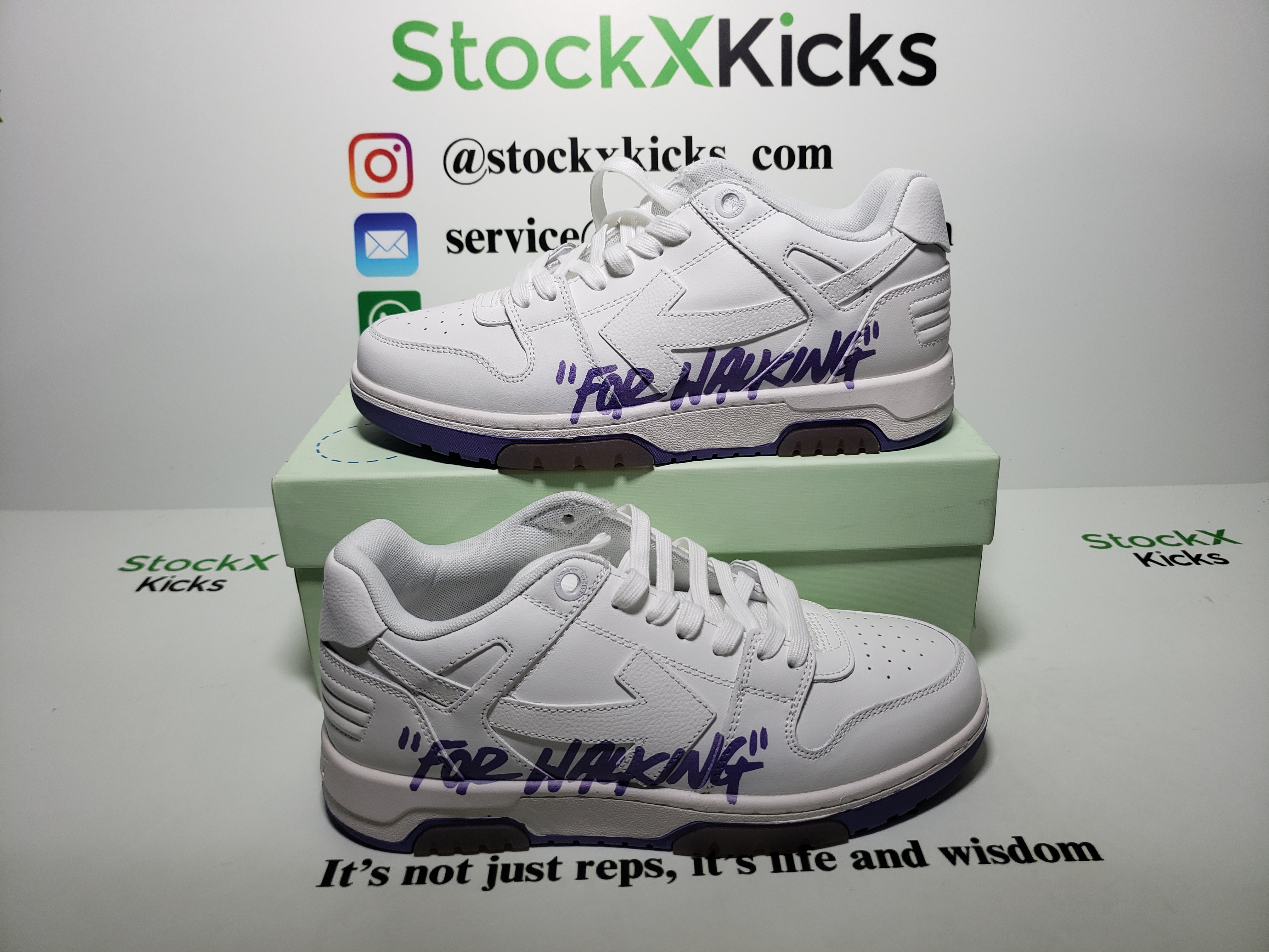 PK God Batch OFF-WHITE Out Of Office OOO Low Tops White Purple Printing OWIA259S 23LEA003 0136 review stockxkicks 03