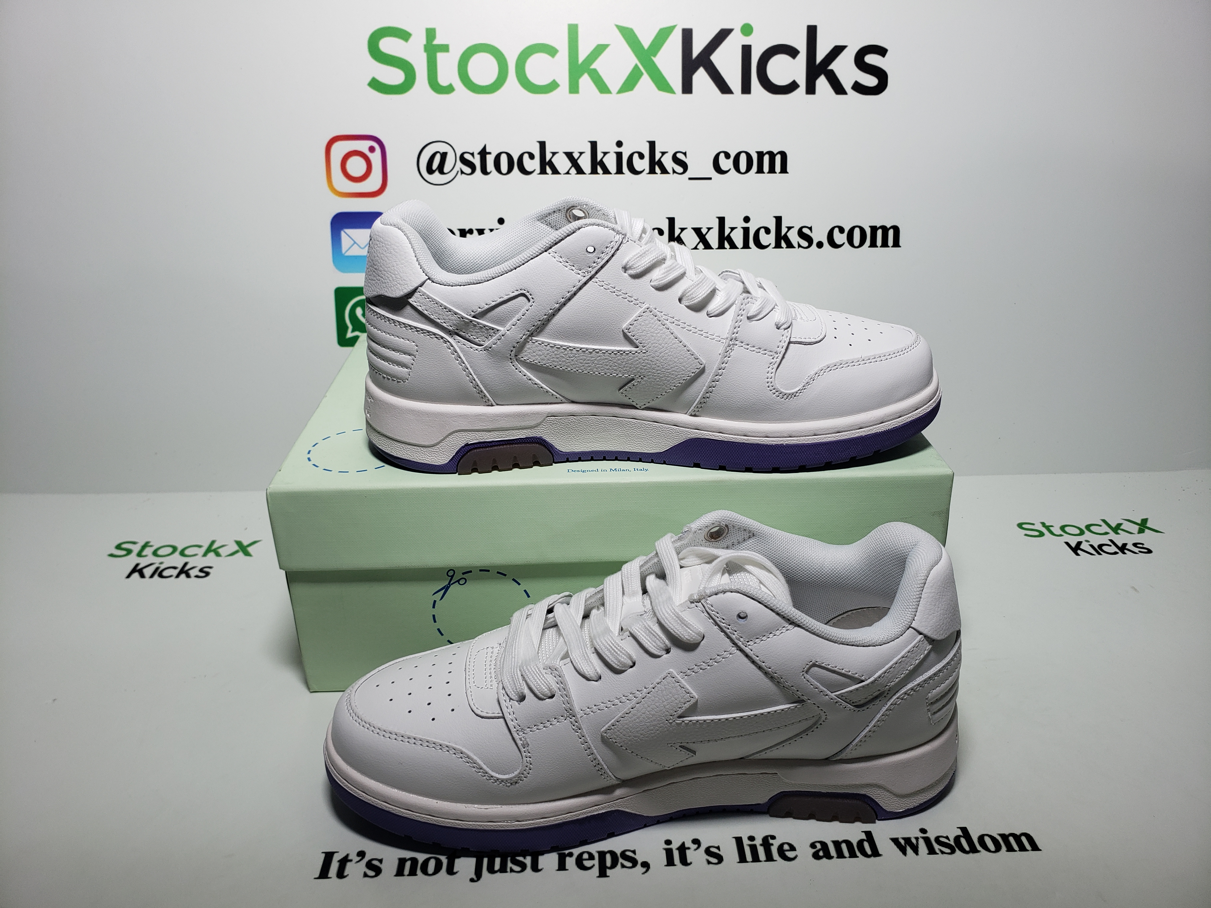 PK God Batch OFF-WHITE Out Of Office OOO Low Tops White Purple Printing OWIA259S 23LEA003 0136 review stockxkicks 04