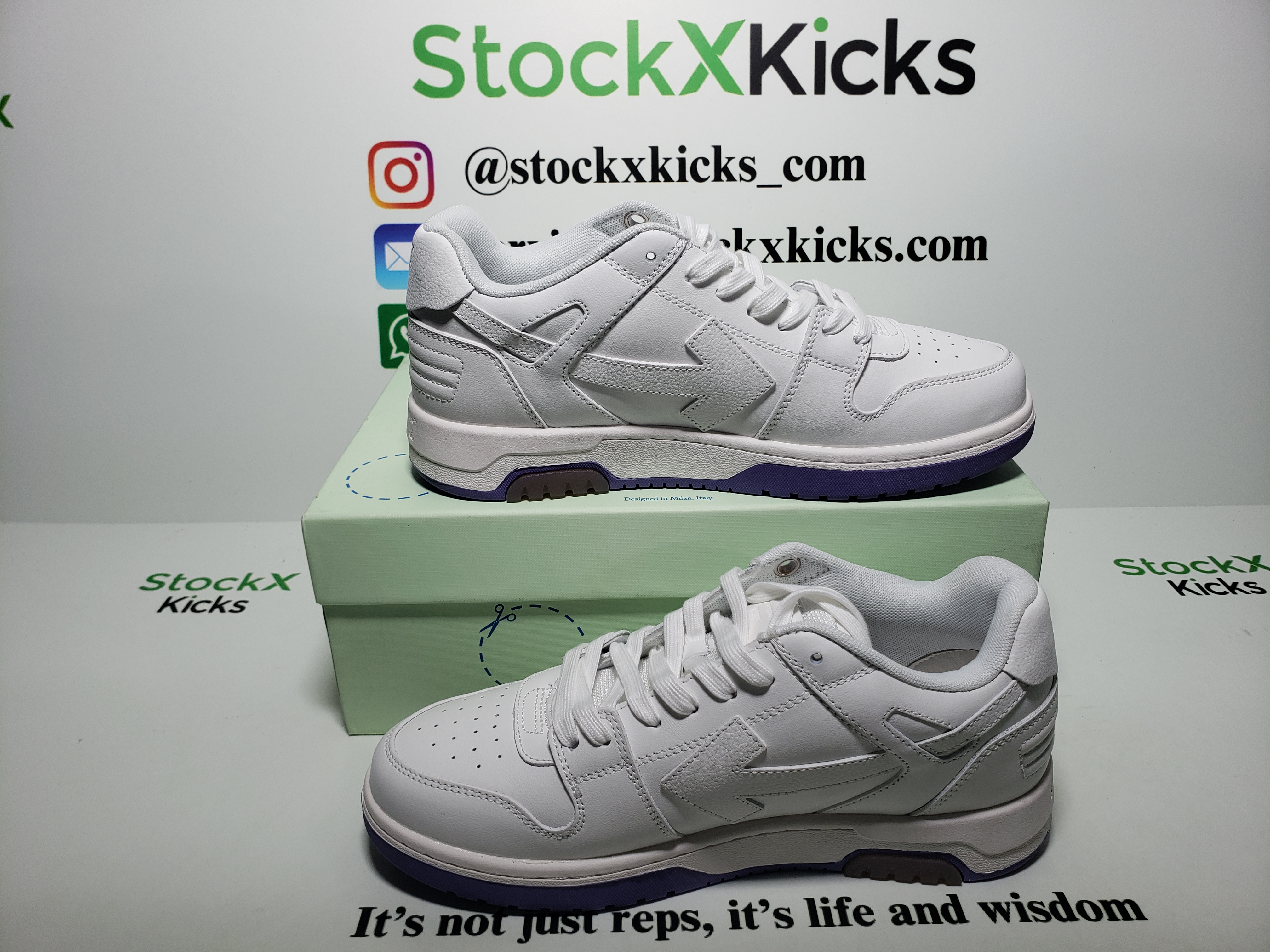 PK God Batch OFF-WHITE Out Of Office OOO Low Tops White Purple Printing OWIA259S 23LEA003 0136 review stockxkicks 05