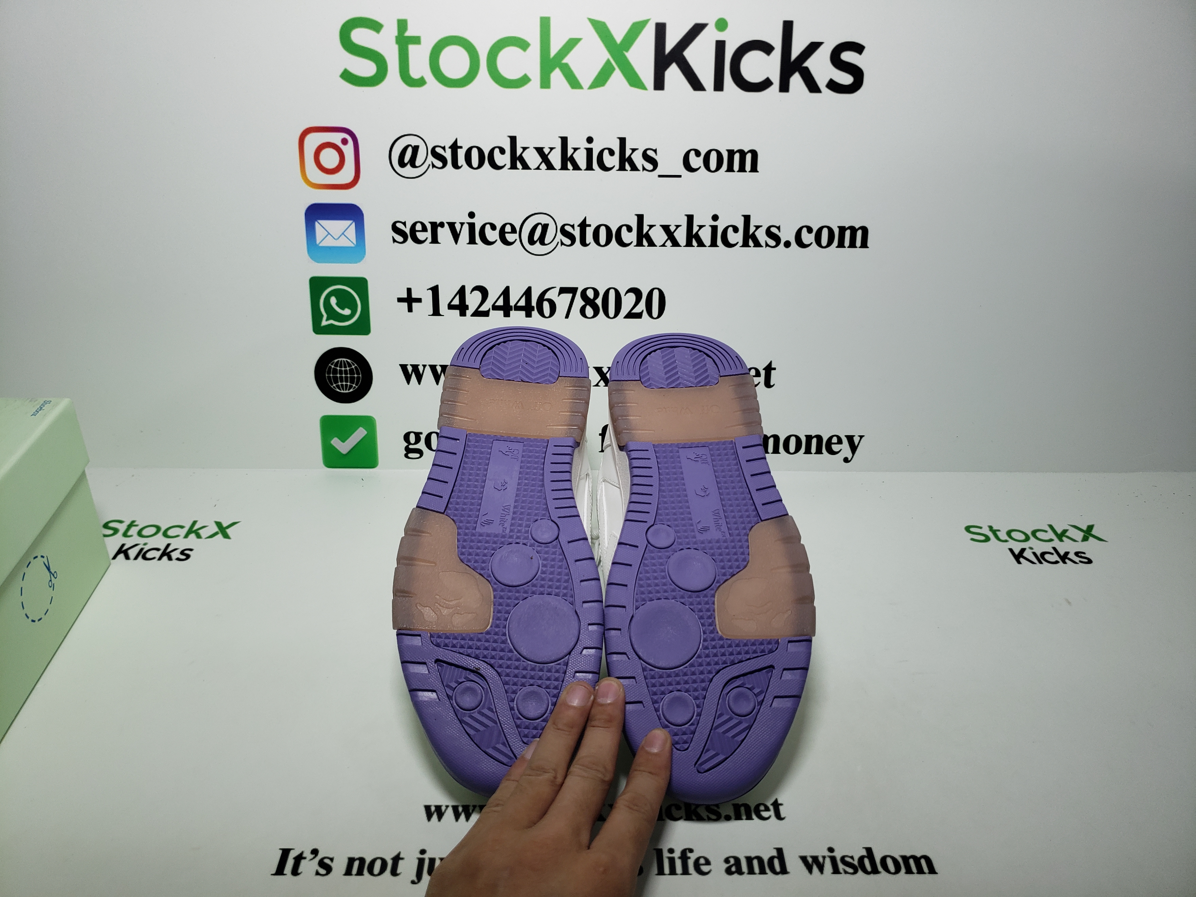 PK God Batch OFF-WHITE Out Of Office OOO Low Tops White Purple Printing OWIA259S 23LEA003 0136 review stockxkicks 07