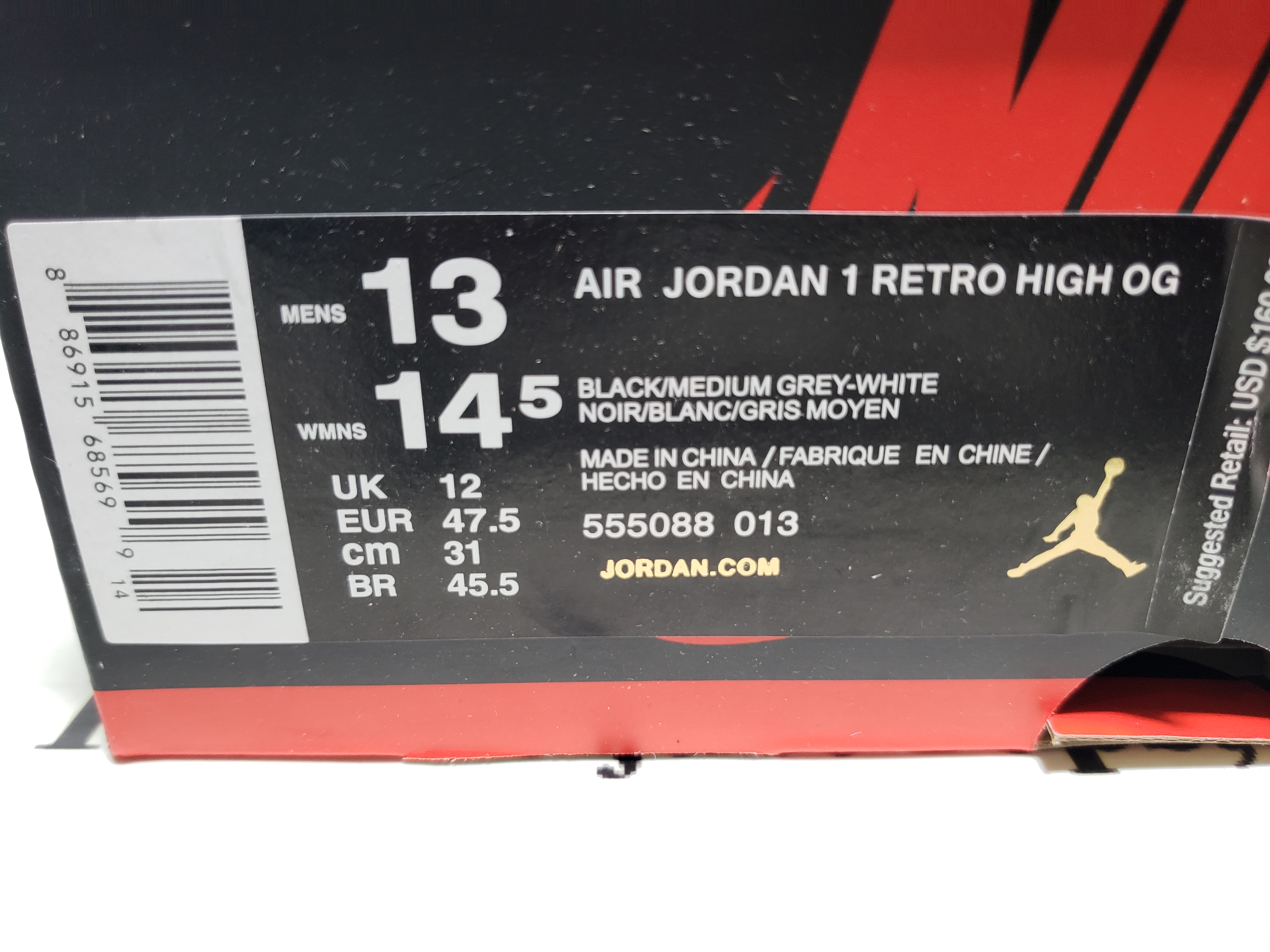 PK God Batch Air Jordan 1 Retro High Shadow (2018) 555088-013 review stockxkicks 00