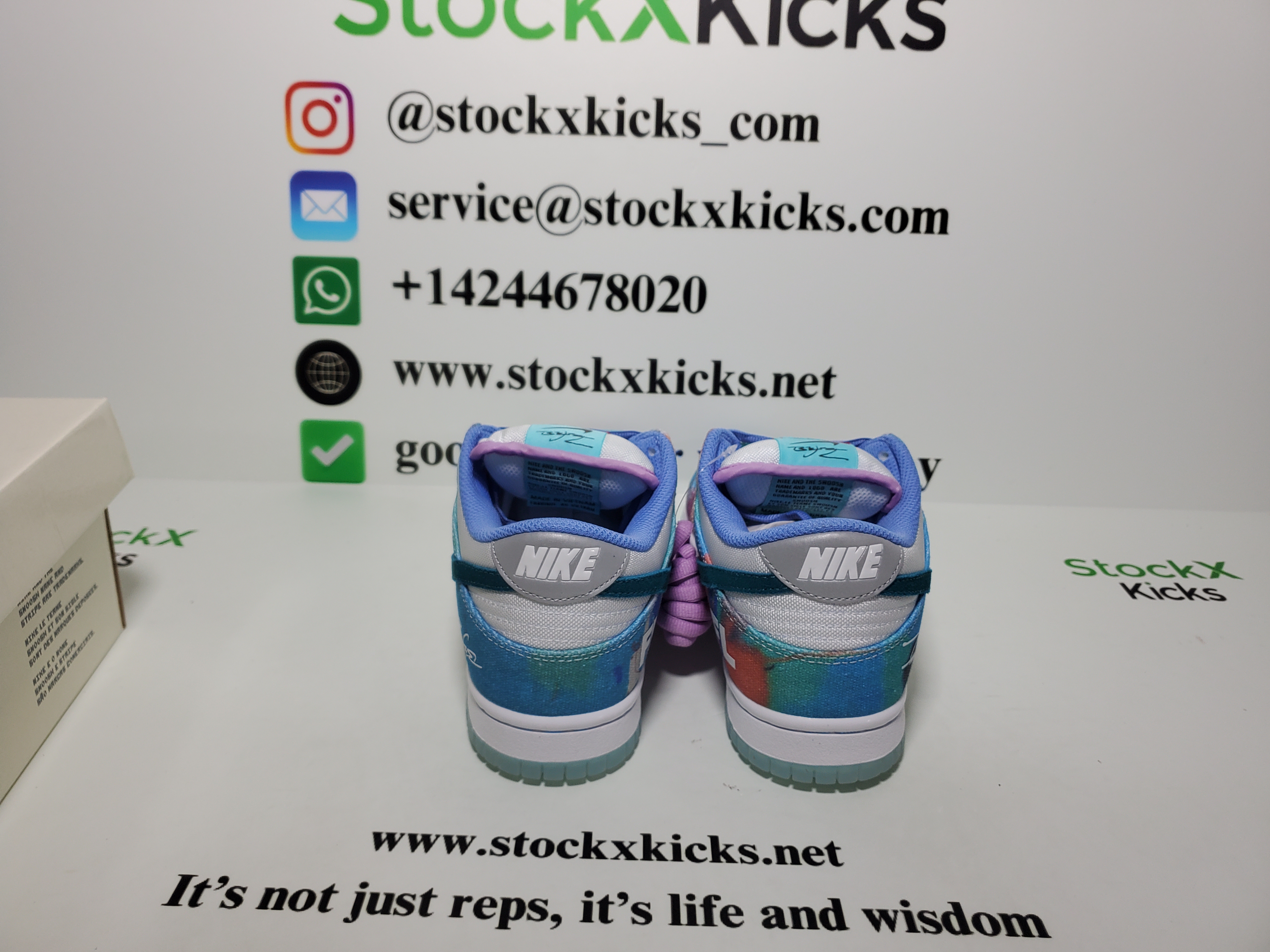 PK God Batch Nike SB Dunk LowFutura Laboratories Bleached Aqua HF6061-400 review stockxkicks 01