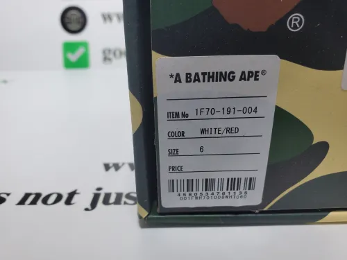 A Bathing Ape Bape Sta Low White Shark 1F70-191-004 review 
