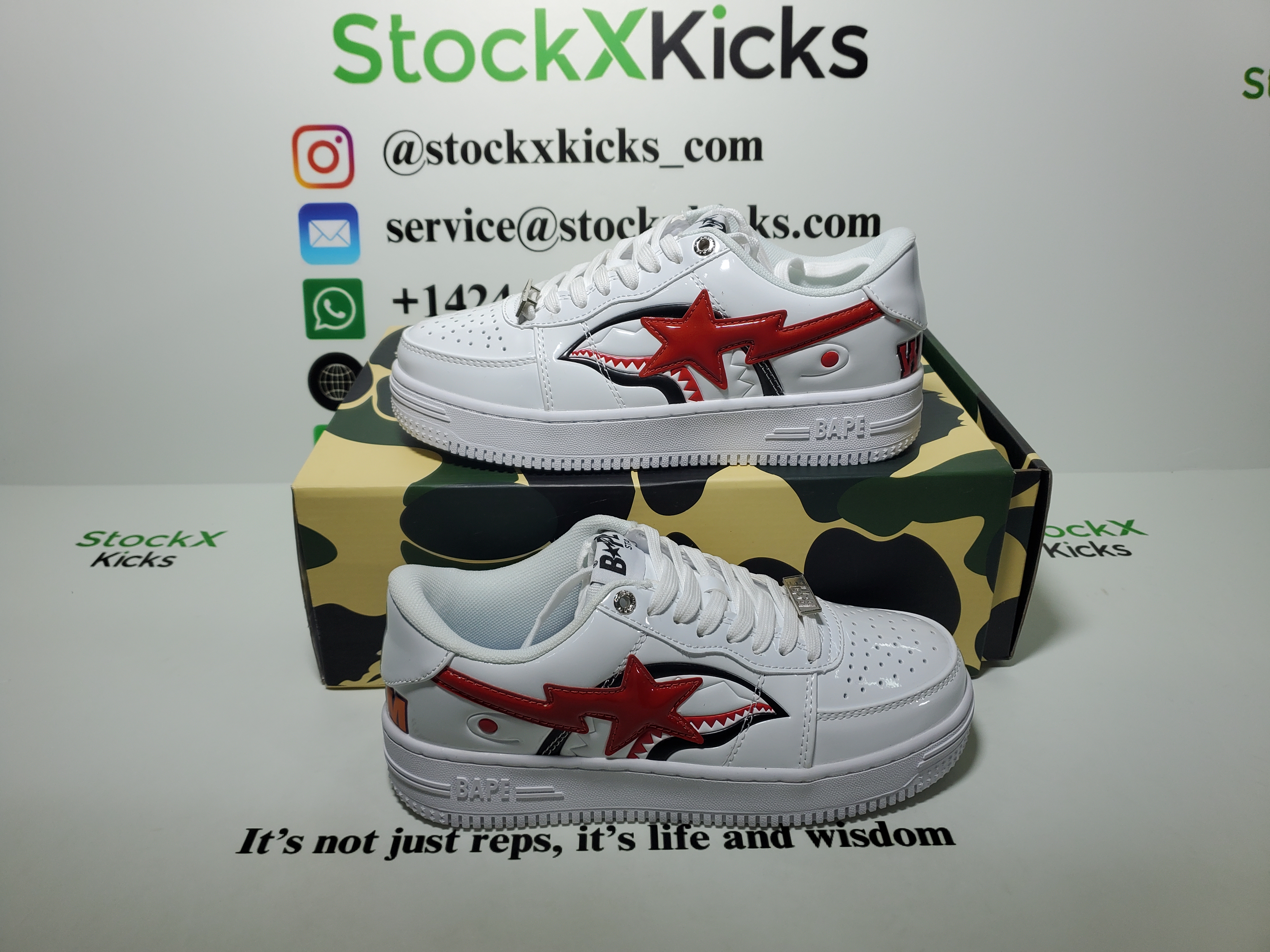 A Bathing Ape Bape Sta Low White Shark 1F70-191-004 review stockxkicks 03