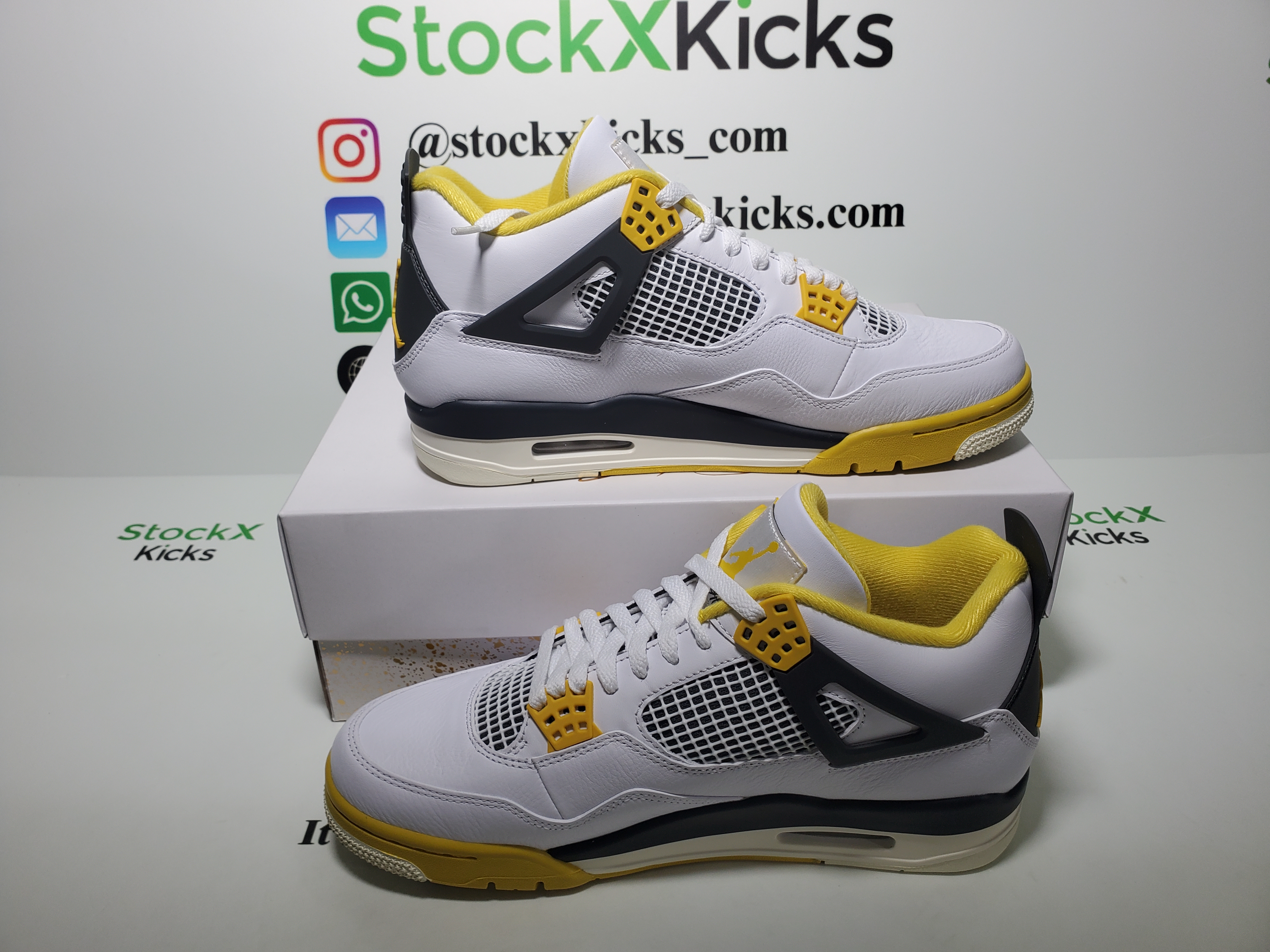 PK God Batch Air Jordan 4 Retro Vivid Sulfur AQ9129-101 review stockxkicks 04