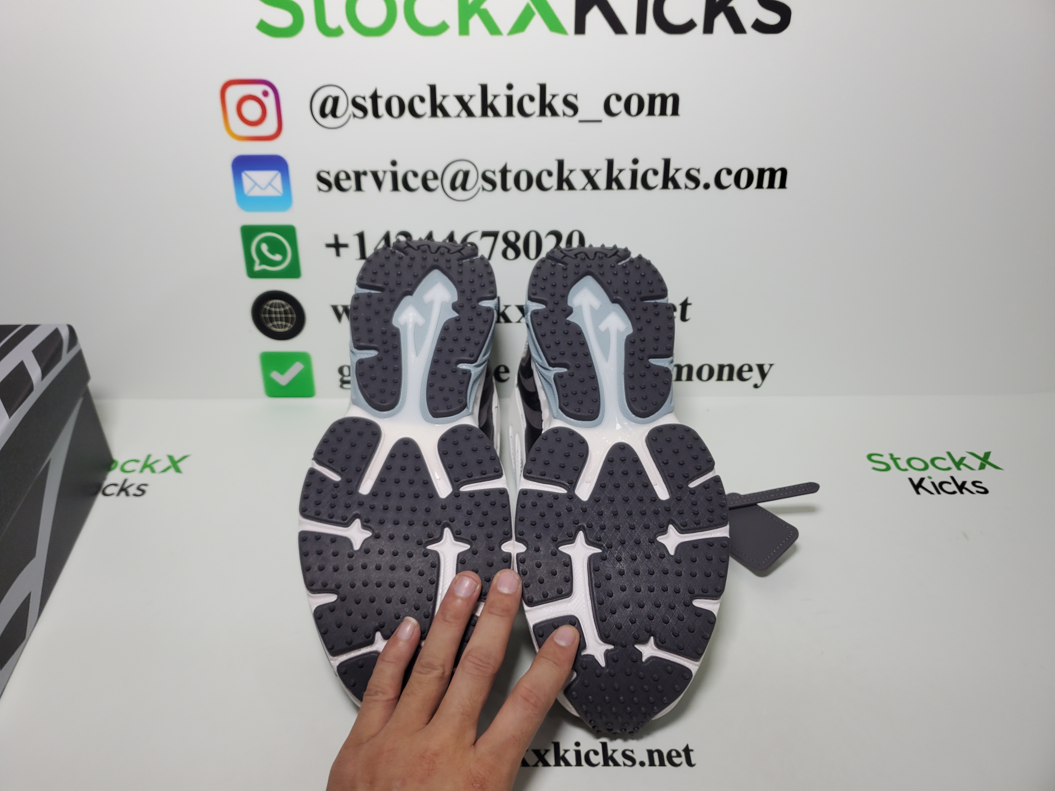Off White Be Right Back Sneakers Blue Silver white OIIA295F24 FAB00 10001 review stockxkicks 06