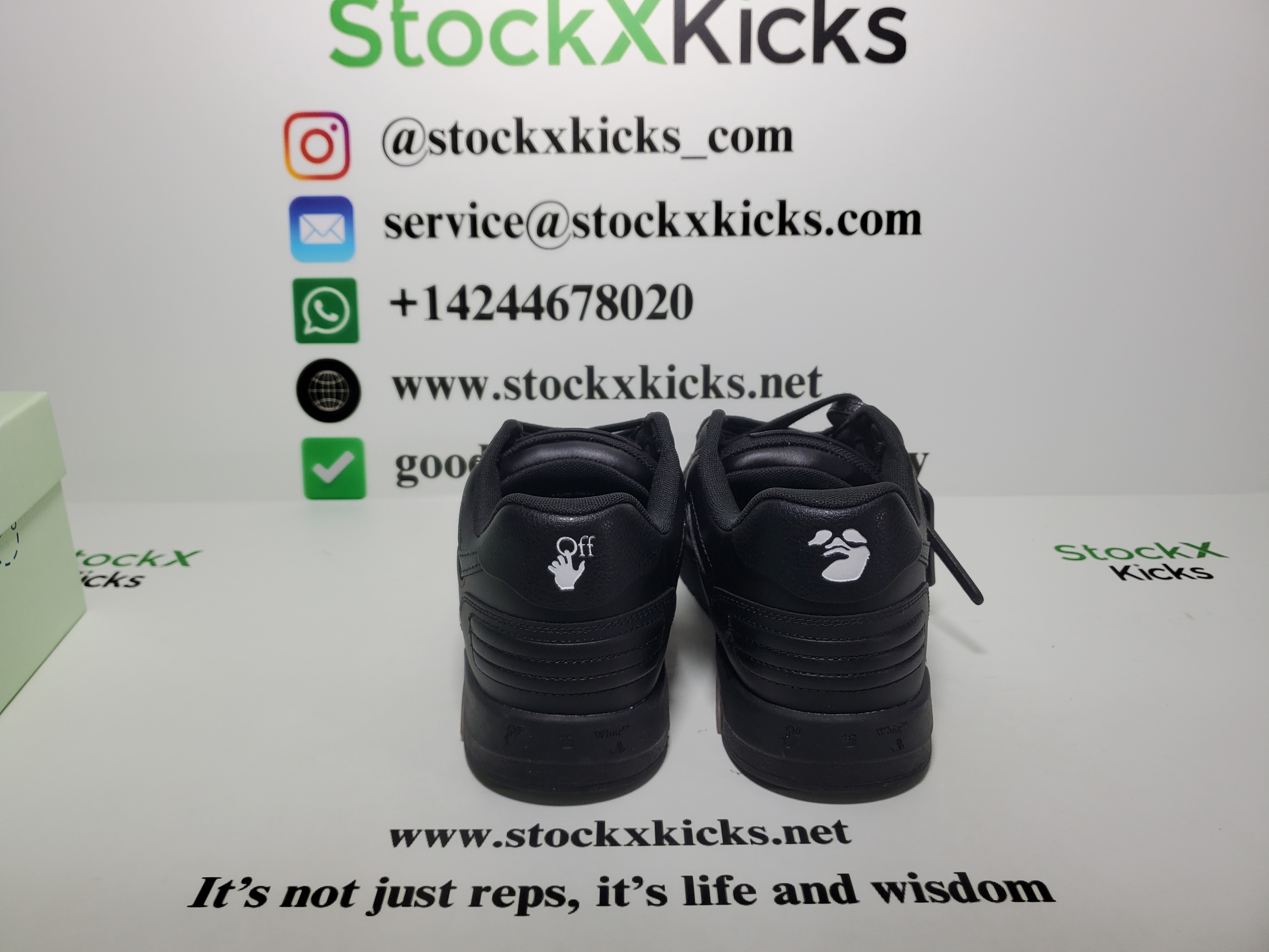 PK God Batch OFF-WHITE Out Of Office OOO "For Walking" Low Tops Black White OMIA18 9S21LEA00 41001 review stockxkicks 01