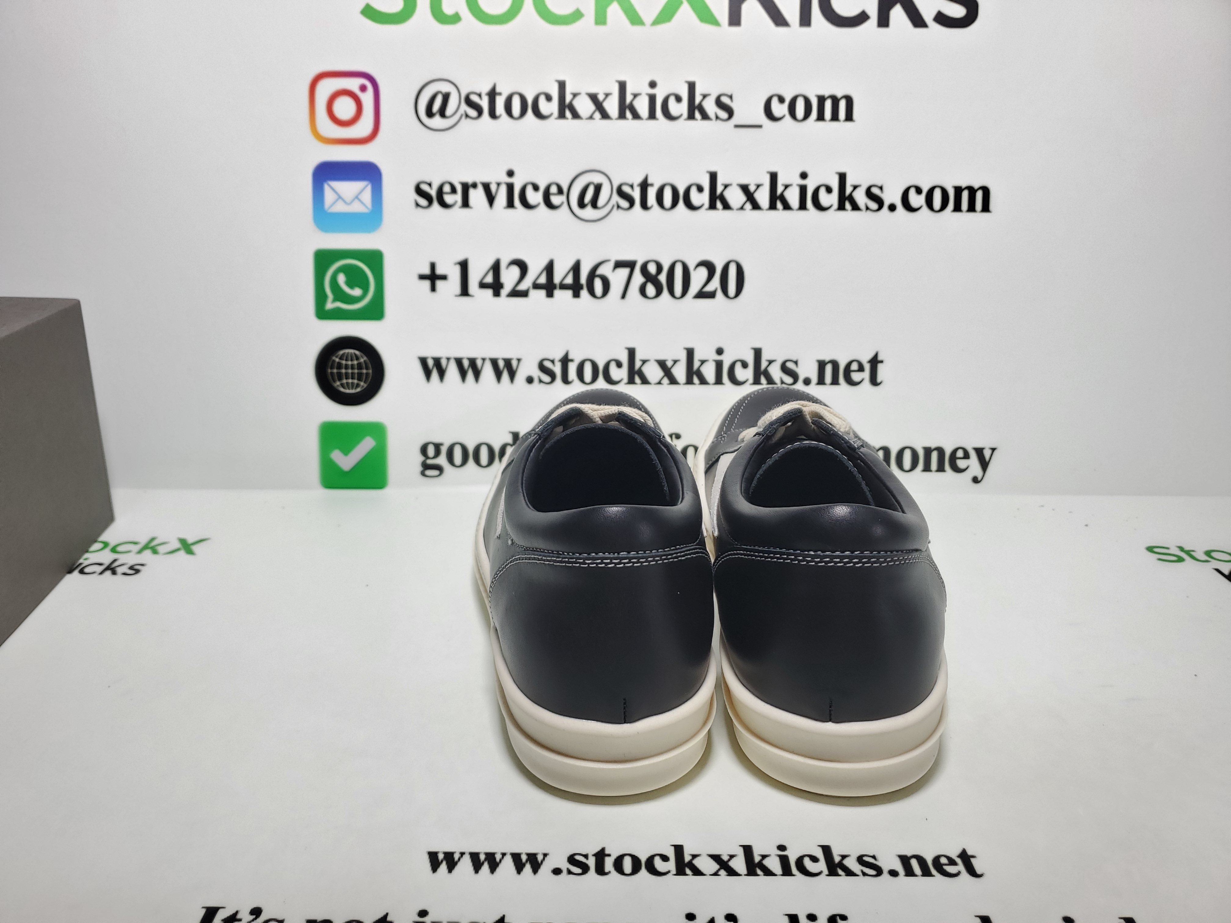 Rick Owens EDFU Vintage Sneaks Leather Black Milk White RP01C5888LPOLVS-911 review stockxkicks 01