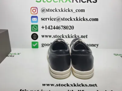 Rick Owens EDFU Vintage Sneaks Leather Black Milk White RP01C5888LPOLVS-911 review stockxkicks  01